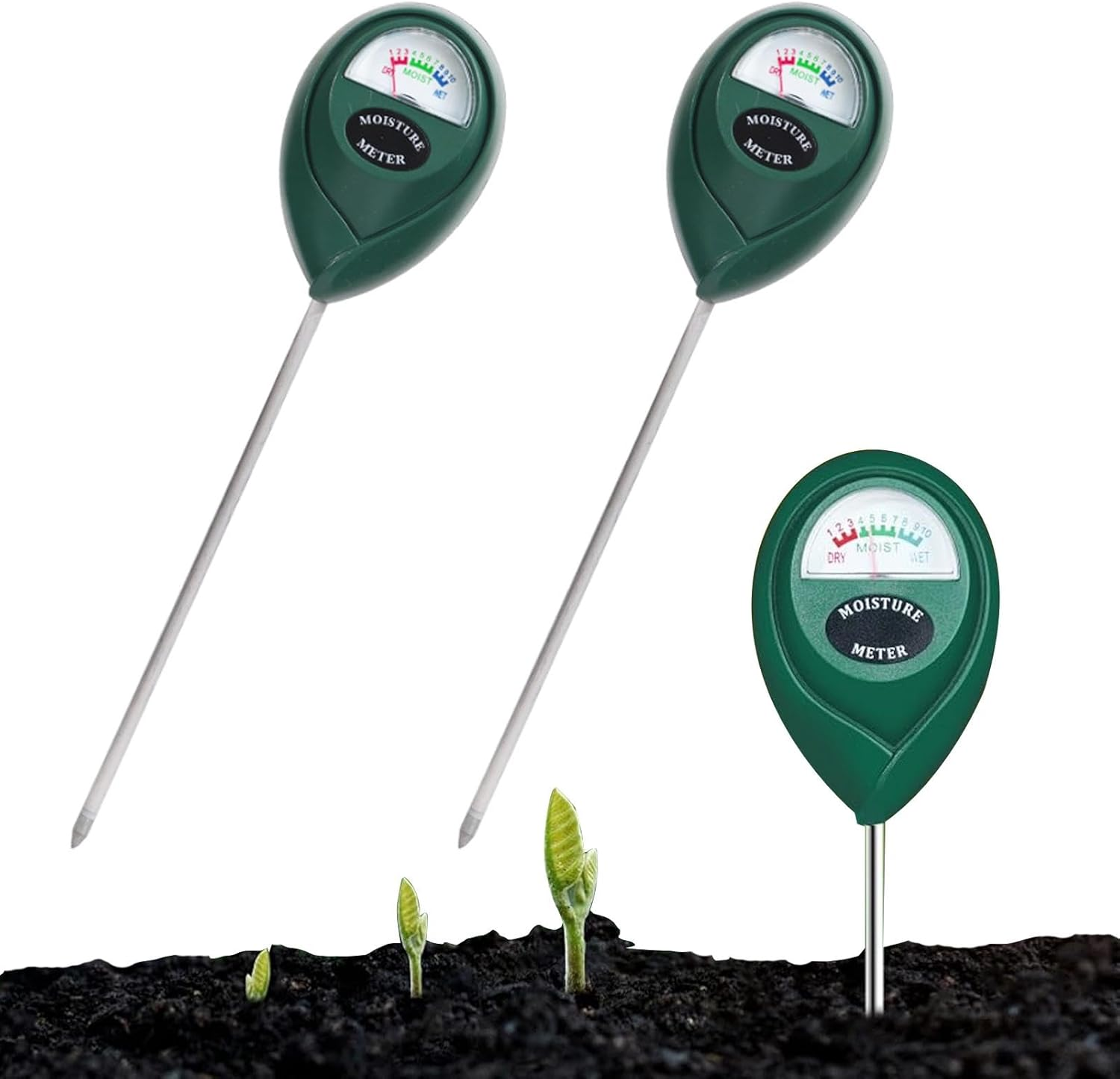 2 Pack Moisture Sensor Meter,Plant Water Monitor, Hygrometer for Gardening, Plant House Plants and Outdoor Plants, No Batteries Required image number 4