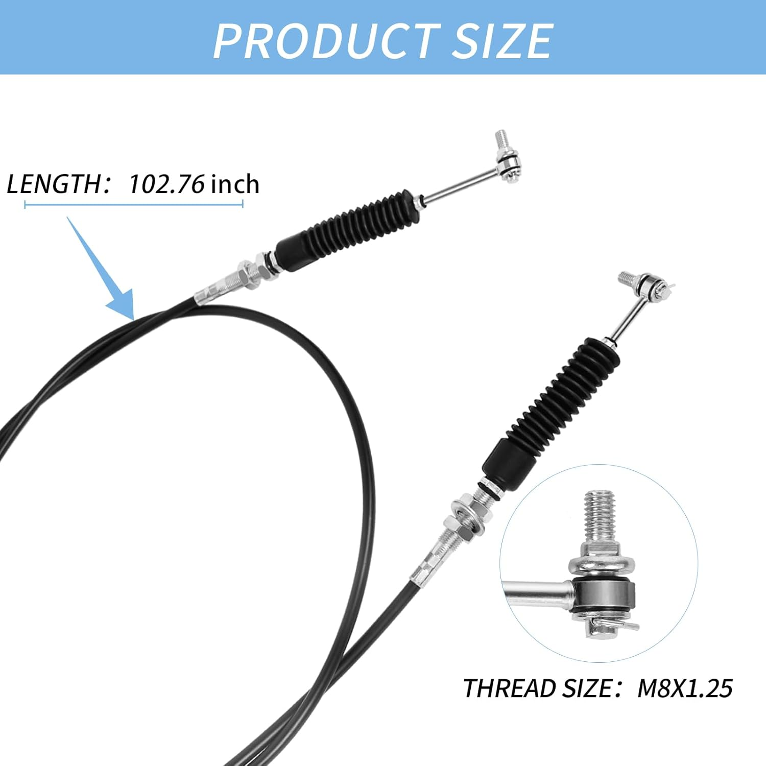 7082498 Shifter Cable Replacement for Polaris Ranger XP 1000 2019 2020 2021 2022 2023, 7082376 7082285 Gear Shift Cable Compatible with 2020 2021 2022 2023 Polaris Ranger 1000 image number 6