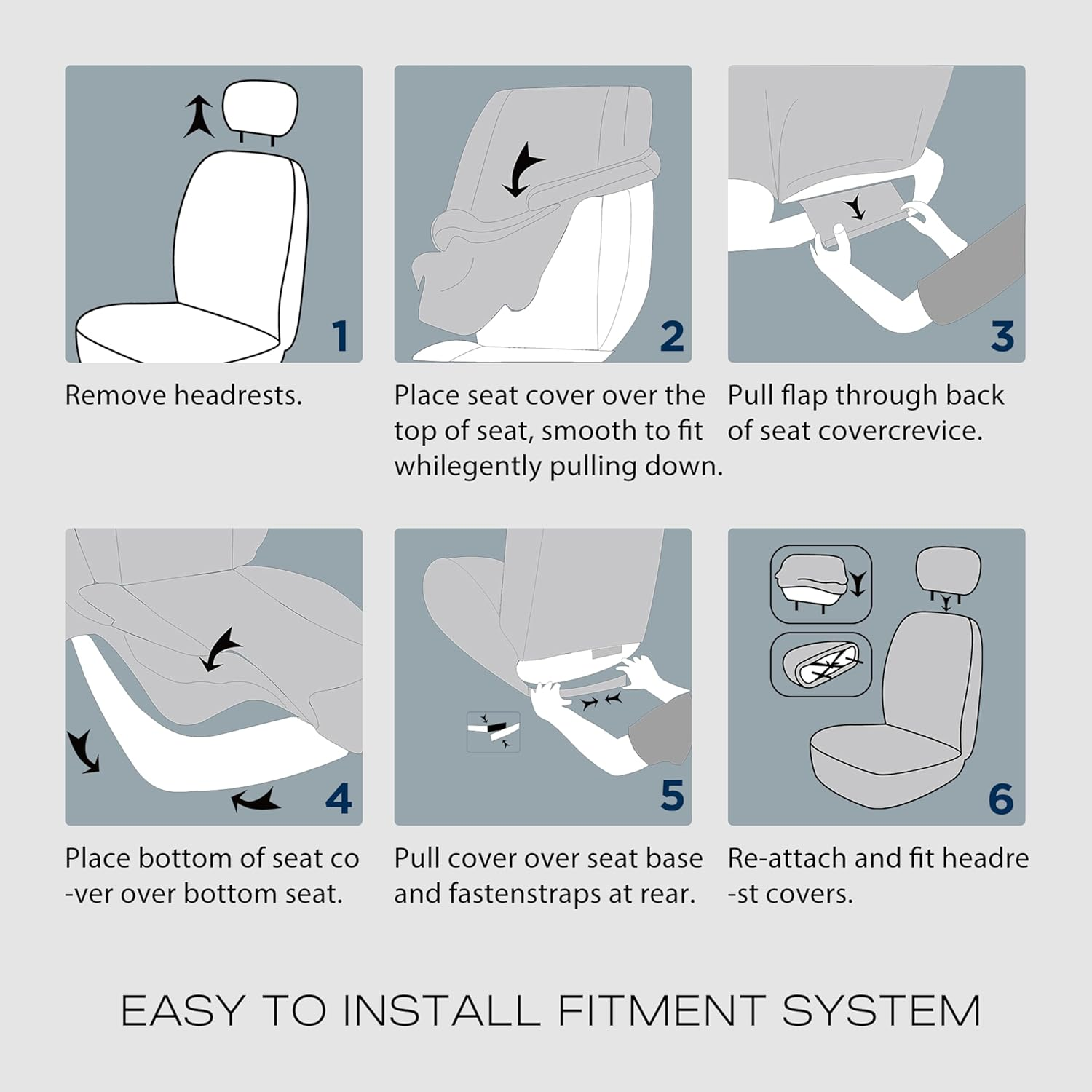 Skechers Seat Covers, Premium Breathable Polyester Seat Covers, Car Seat Covers Front Seats Airbag Compatible, Automotive Comfort for Most Cars, Vans, Trucks, Suvs (Two Front, Beige) image number 5