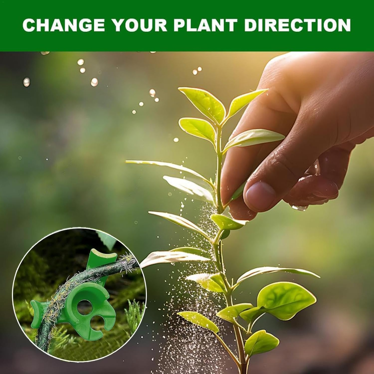 90 Degrees Plant Stem Trainer Clips, 40Pcs Plant Training Clips Plants Bud Bender,Low-Stress Plants Training Clip,90&deg; Planting Stem Bender Low Stress Planting Branch Trainer Clips for Flower, Green image number 2