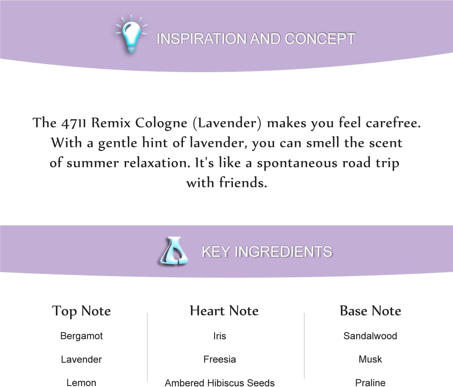 4711 4711 Remix Lavender Eau De Cologne Spray (Unisex) 100Ml image number 6