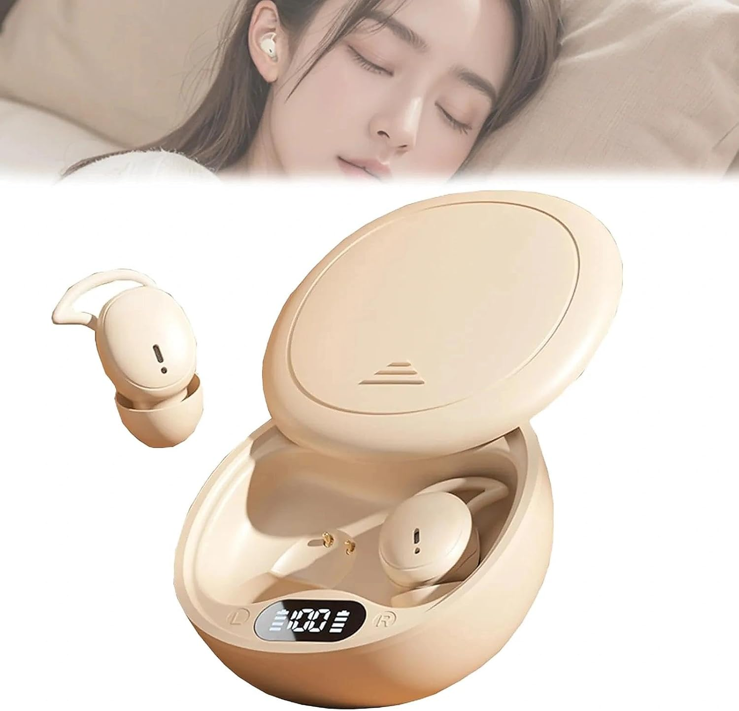 Elyrasleep Snoozepods Pro Bluetooth Earbuds, Upgraded Noise Cancelling Wireless Bluetooth Headphones, 50H Playtime, Feather-Light Side-Fit Comfort, for Deep Relaxation(Black)