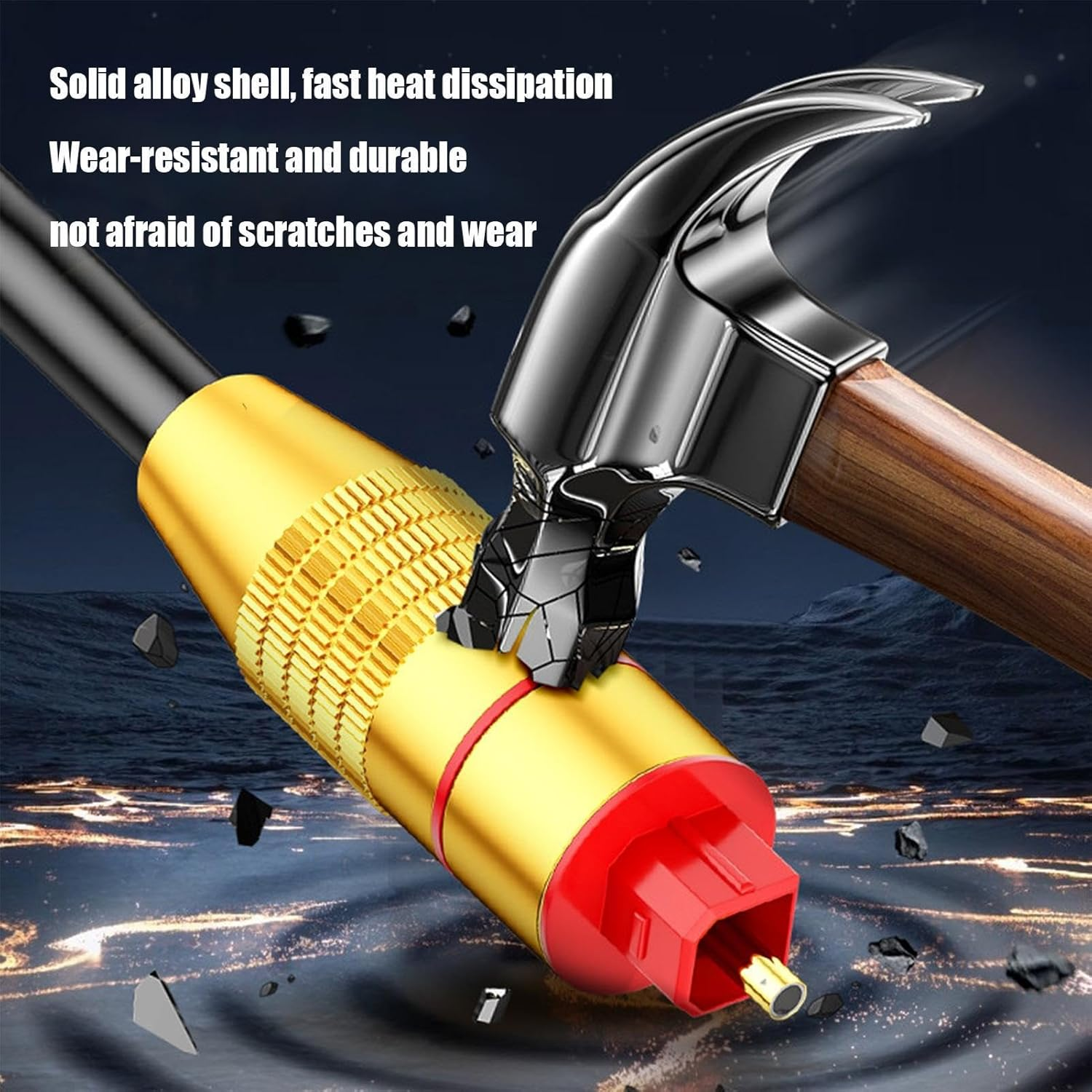 USB to Optical Audio Converter | Plug and Play USB Optical Audio Adapter | Black USB to Optical Cable, Portable USB to Optical Audio Converter for Travel image number 5