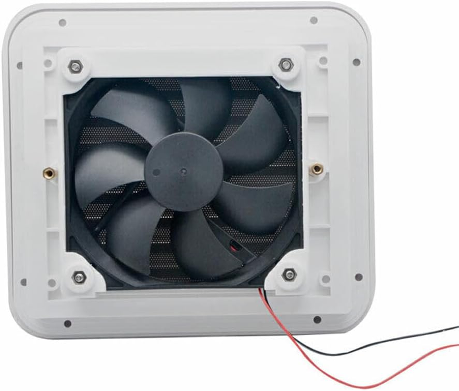 RV Wall Ventilation Fan Fits RV Camper Motorhome Boat Rated Voltage 12V Ventilation Exhaust Fan Hood Fan for Bathroom, Black image number 3
