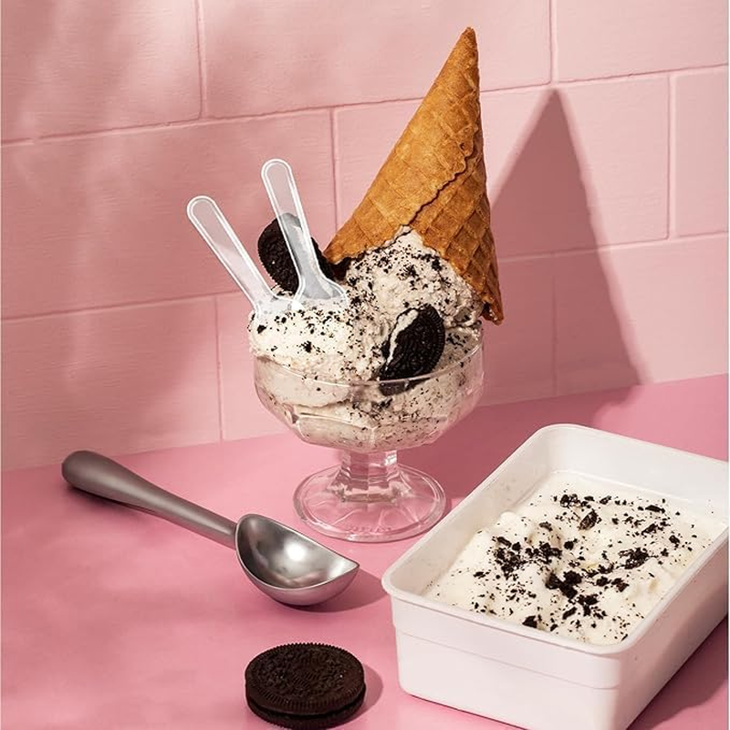 Roczential Small Plastic Spoons, 50 Pieces Transparent Mini Spoons for Ice Cream, Cake, Pudding, Yogurt (7.5Cm/2.95Inch) image number 5