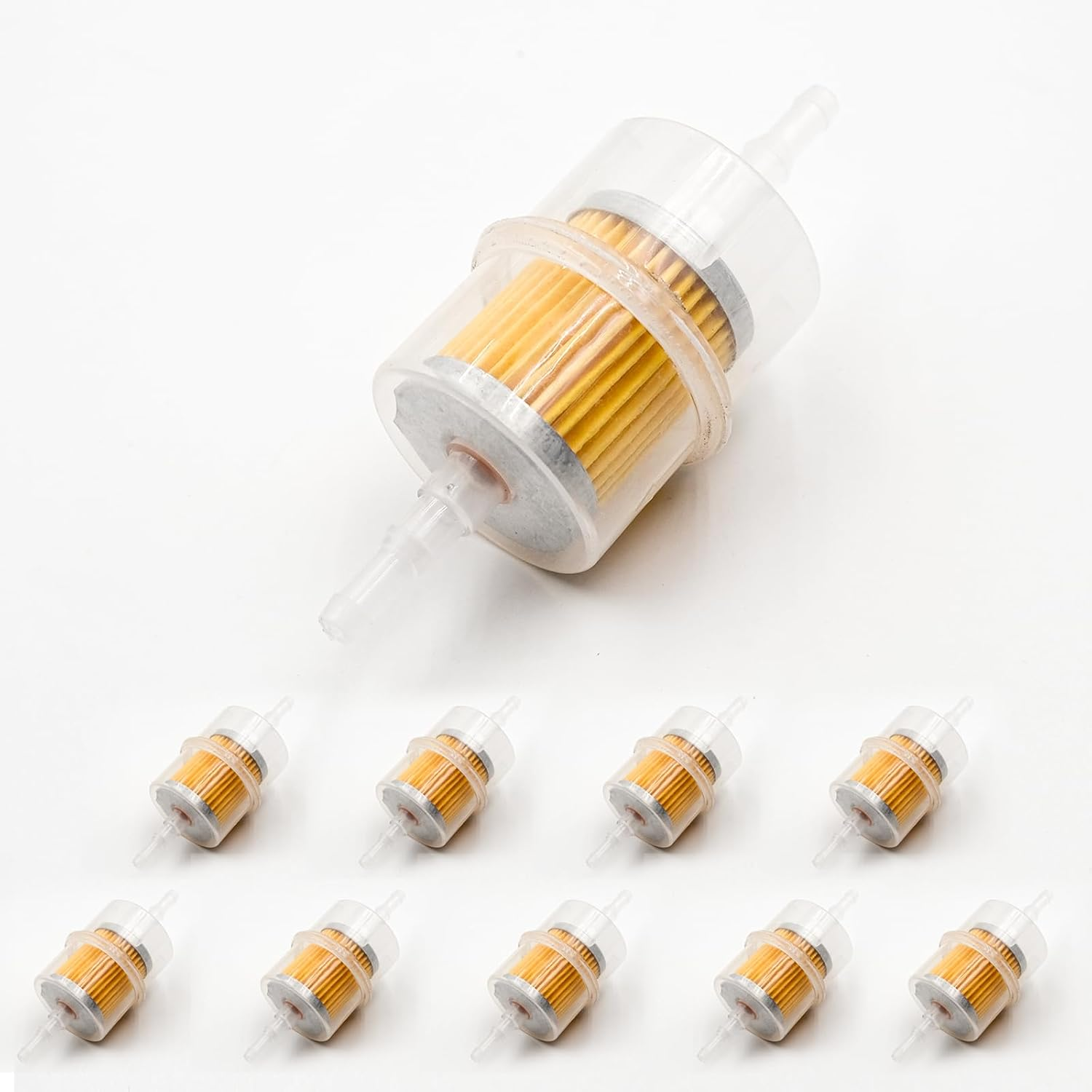 10X Universal Petrol Inline Fuel Filter LARGE Car Part Fit 6Mm and 8Mm Pipes New image number 2