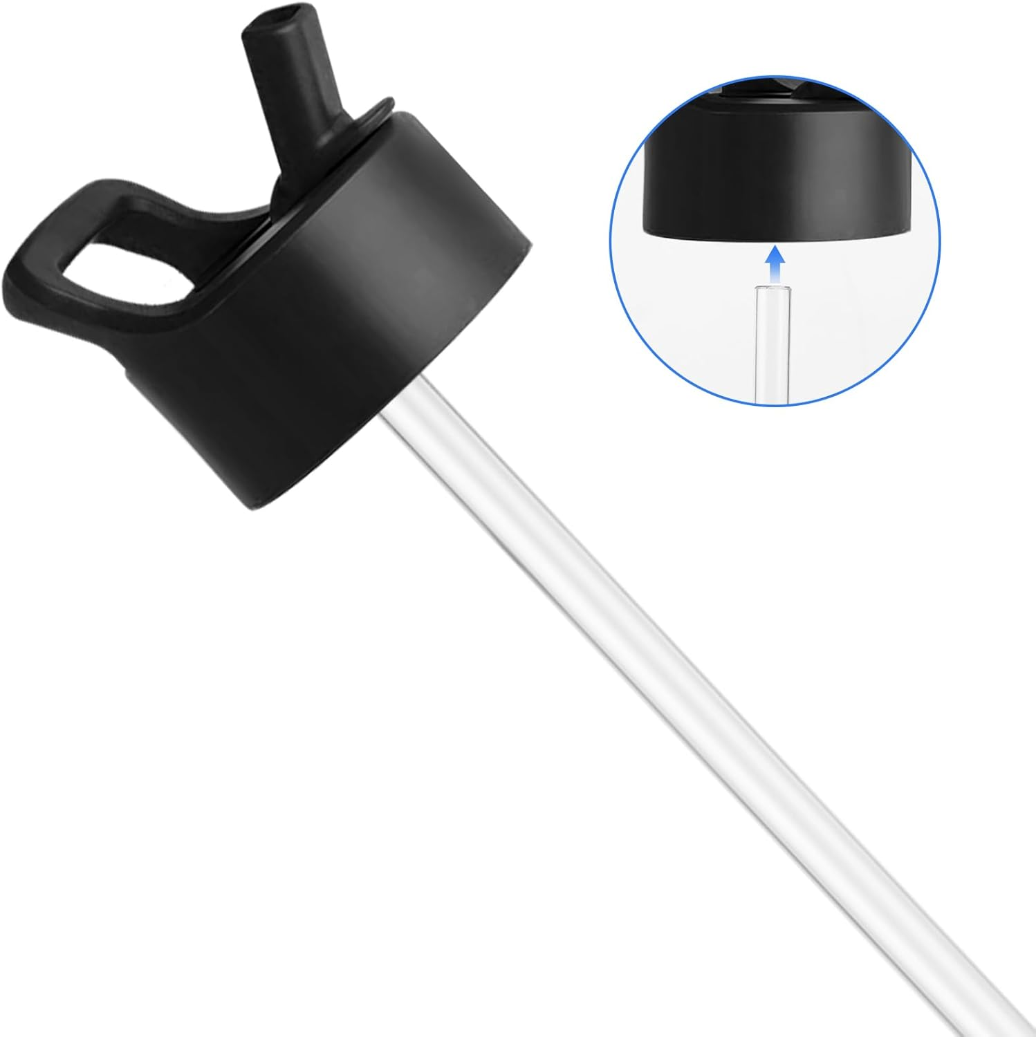 6Pcs Straw Replacement for Simple Modern Kids, Water Bottle Sucker Accessories for Simple Modern Kids Water Bottle Stainless Steel Reusable Tumbler for Toddlers 14Oz, with 1 Brush image number 2