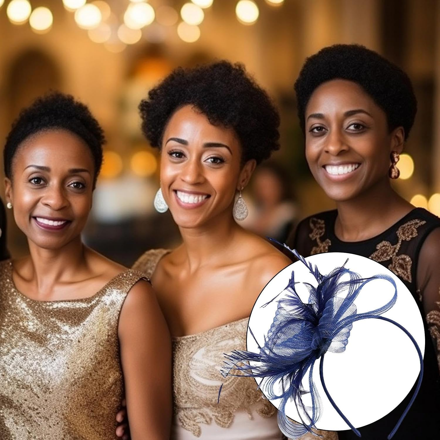 Hat Headband | Fascinator Headwear,Small Hat Mesh Headpieces Hair Accessories for Daily Use Girls Women Outdoor Festival Costume Gathering Social Events Weddings Home image number 4