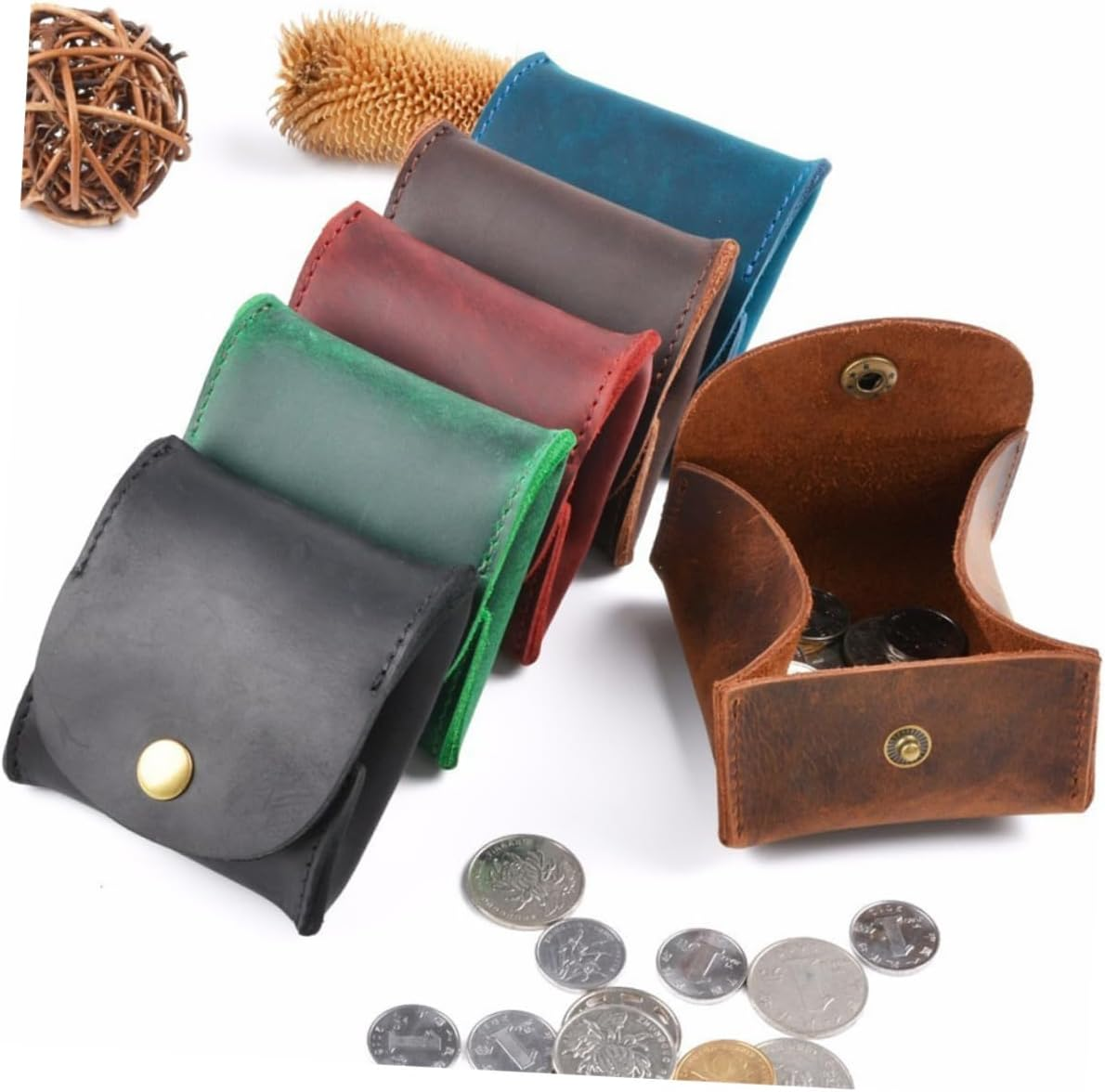 CIMAXIC Retro Style Women Wallet Mini Leather Coin Organizer Bag for Travel with Lightweight Structure Black image number 5