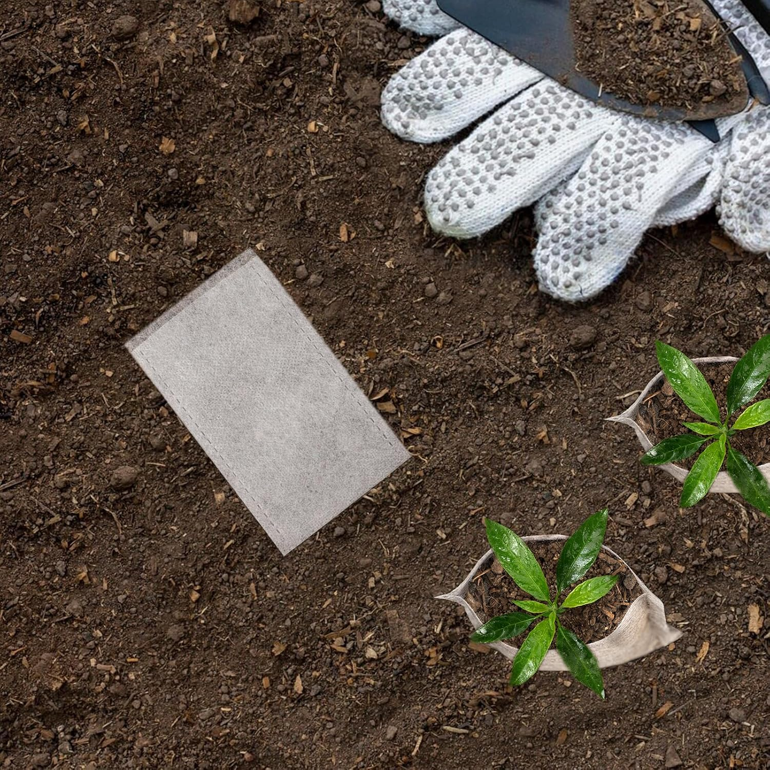 Seed Starter Bags Small, 200PCS 3X4 Inch Non-Woven Nursery Plant Grow Bags, Fabric Seedling Bags Pots Pouch for Plants Seeding Clones Home Garden Supply image number 3