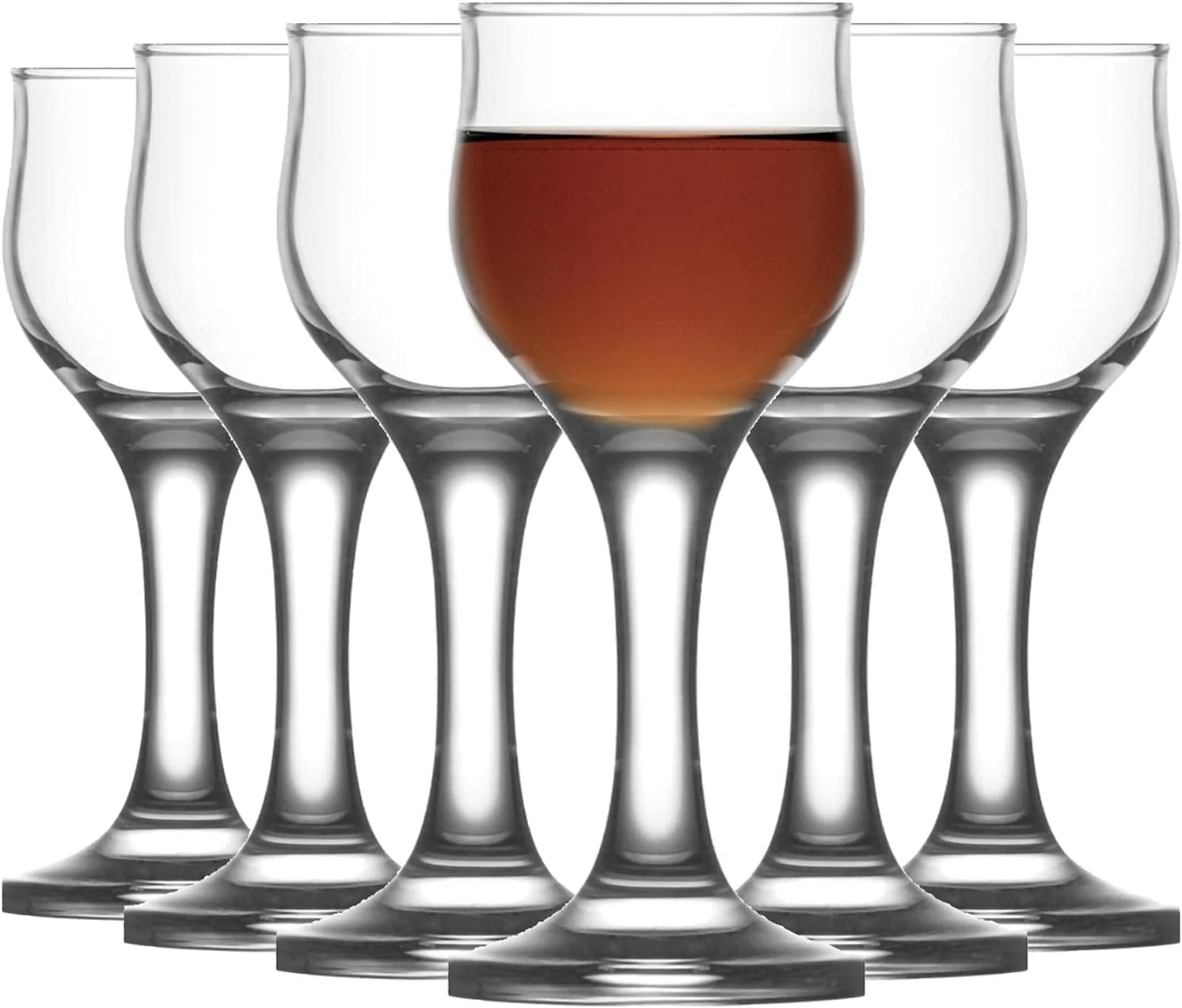 LAV Nevakar Liqueur Glasses Set of 12-55Ml Stemmed Schnapps & Sherry Glasses for Port - Elegant Tulip Silhouette Enhances Aroma & Flavour - Dishwasher Safe