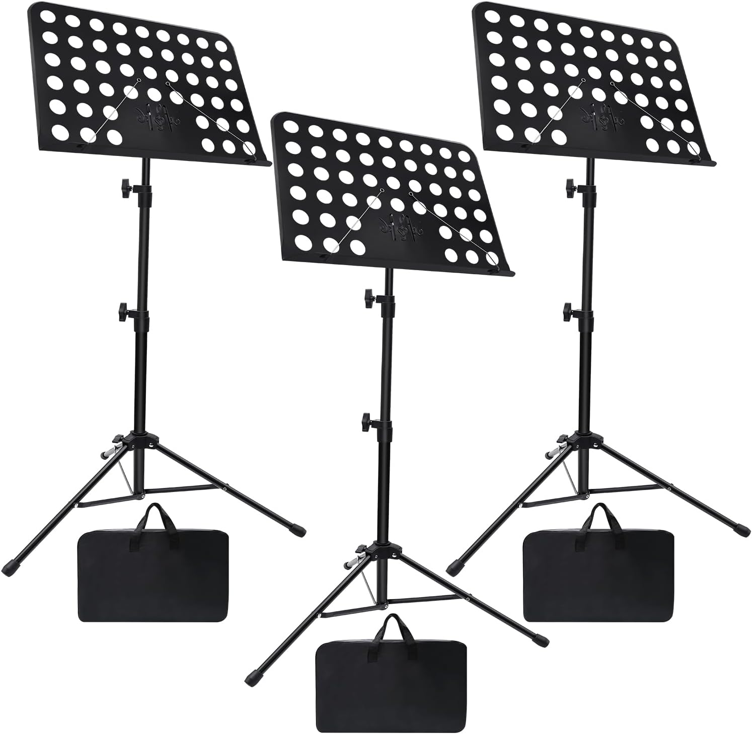 1/2/3 Pack Sheet Music Stand, Adjustable Music Stand with Carrying Bag, Professional Music Book Holder Music Sheet Clip Holder for Guitar, Ukulele, Violin Players(Standard Version, 1 Pack)