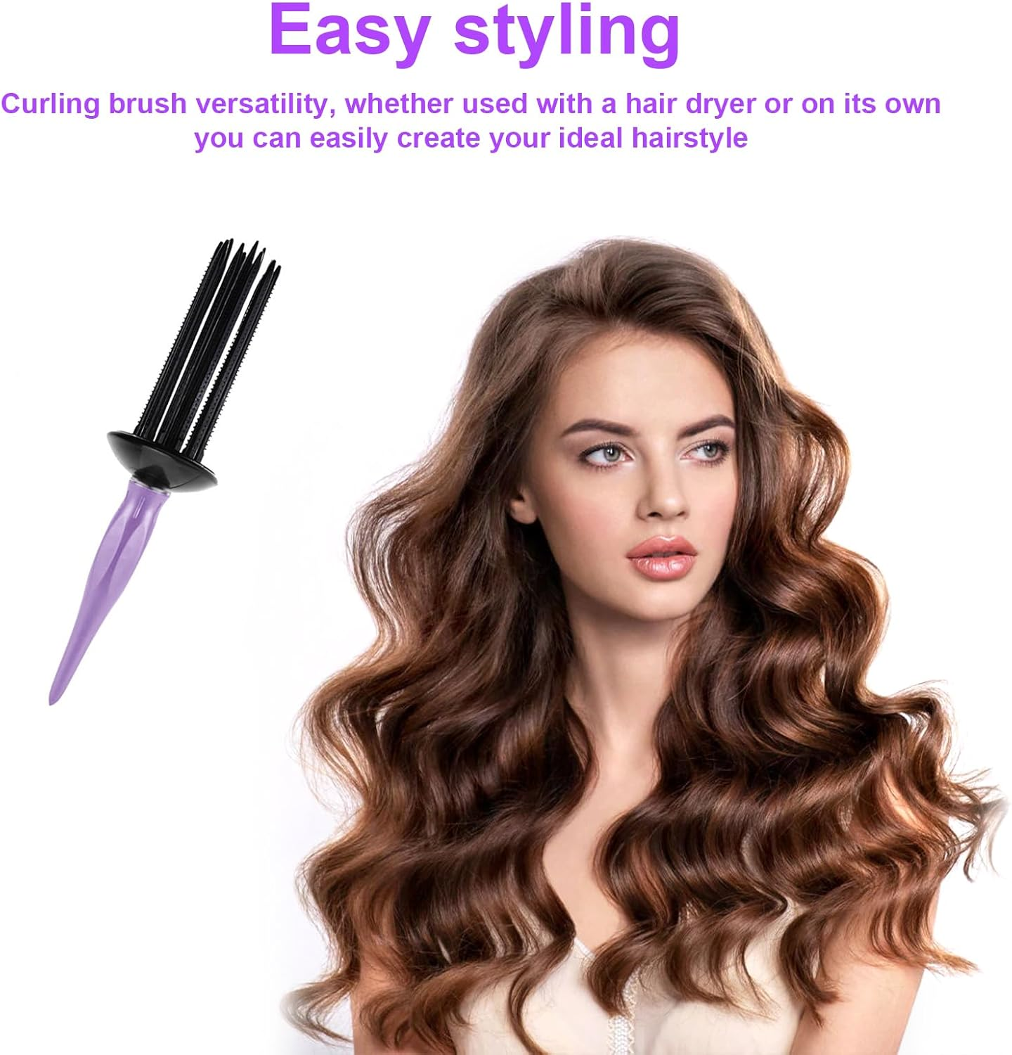 WJUAN Curl Comb Pack of 2, Environmentally Friendly Curly Hair Brush Made of Resin, Antistatic, Long Tooth Design, Fluffy Defined Curly Hair, Suitable for Home, Hairdressing Shop (26 X 6.5 Cm) image number 4