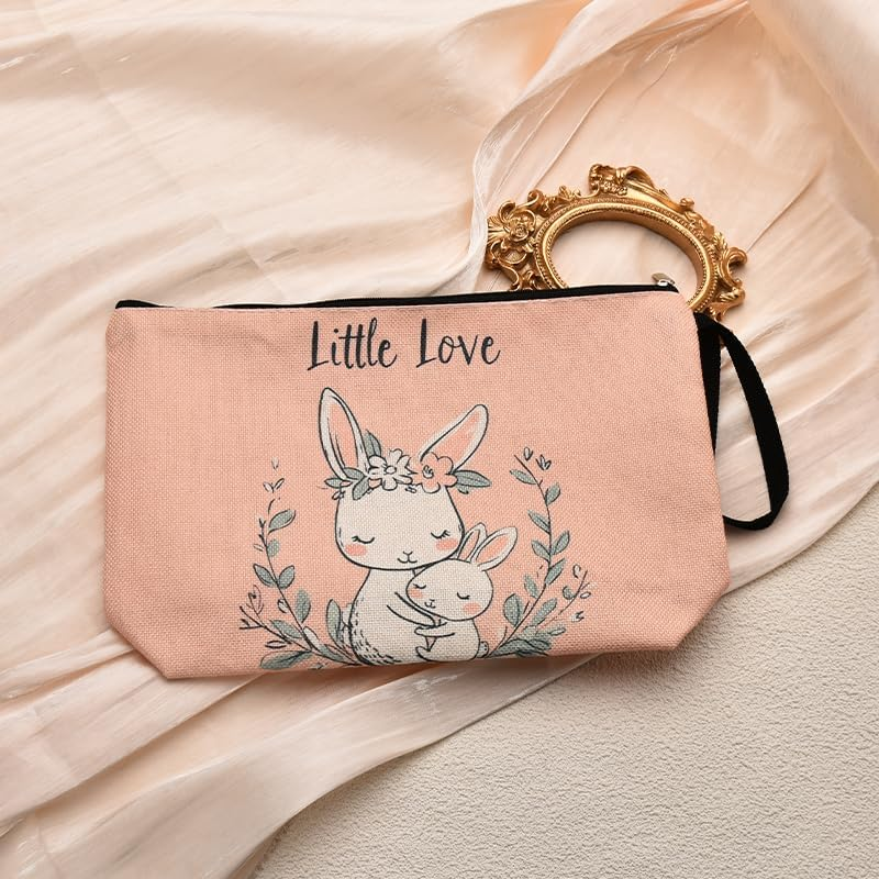 Mothers Day Gifts for Mom Daughter Bunny Makeup Bag Easter Cosmetic Bags for Women image number 4