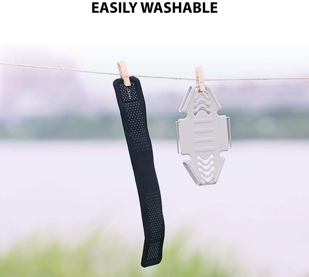 Bone Run Tie Running Armband Phone Holder, Sports Cell Phone Arm Band 4-6.5 Inches for Iphone 11 Pro Max XS XR X 8 7 plus Samsung Galaxy S10 S9 S8 Note 10 9 Smartphone (Black / 9.8-14") image number 1