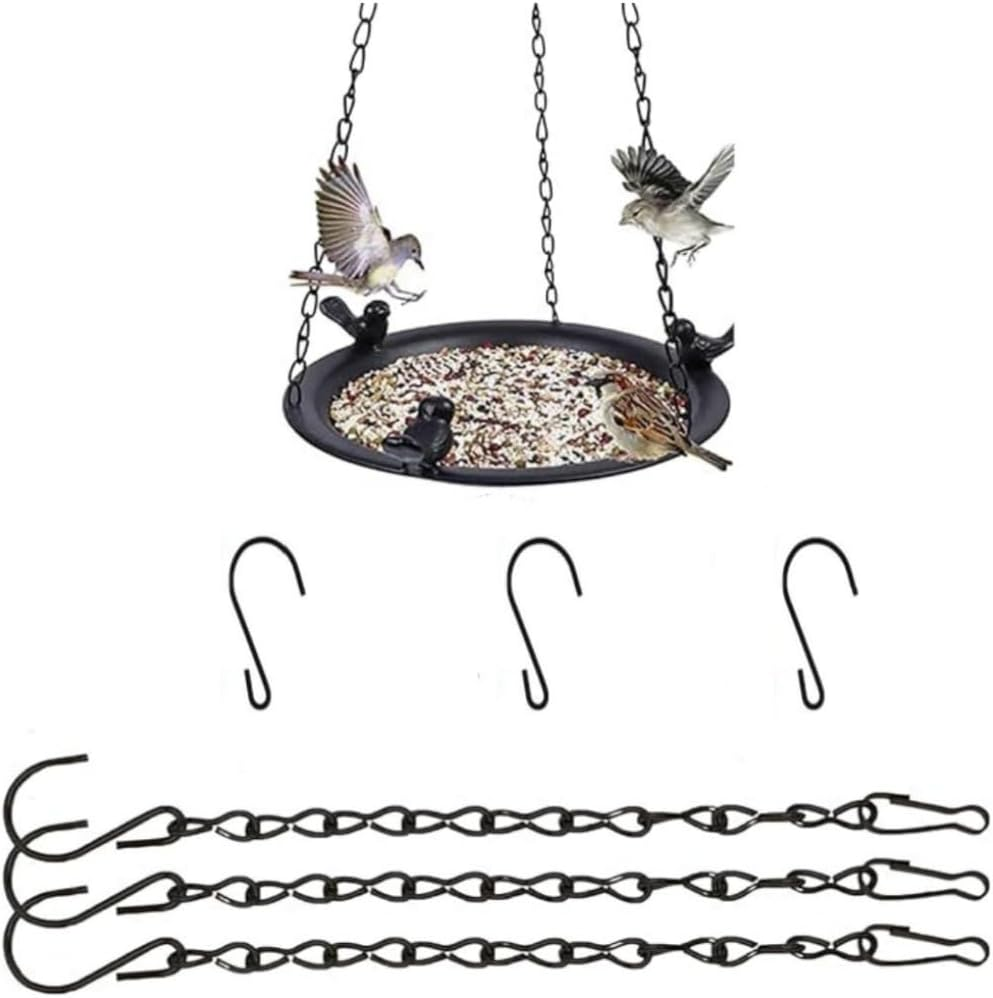 Fabselection Garden Plant Hangers, 9.5Inch Hanging Chain, 2 Pack 3 Point Stainless Steel Hanging Basket Chains for Hanging Bird Feeders, Birdbaths, Planters,Wind Chimes, Lanterns and Ornaments image number 2