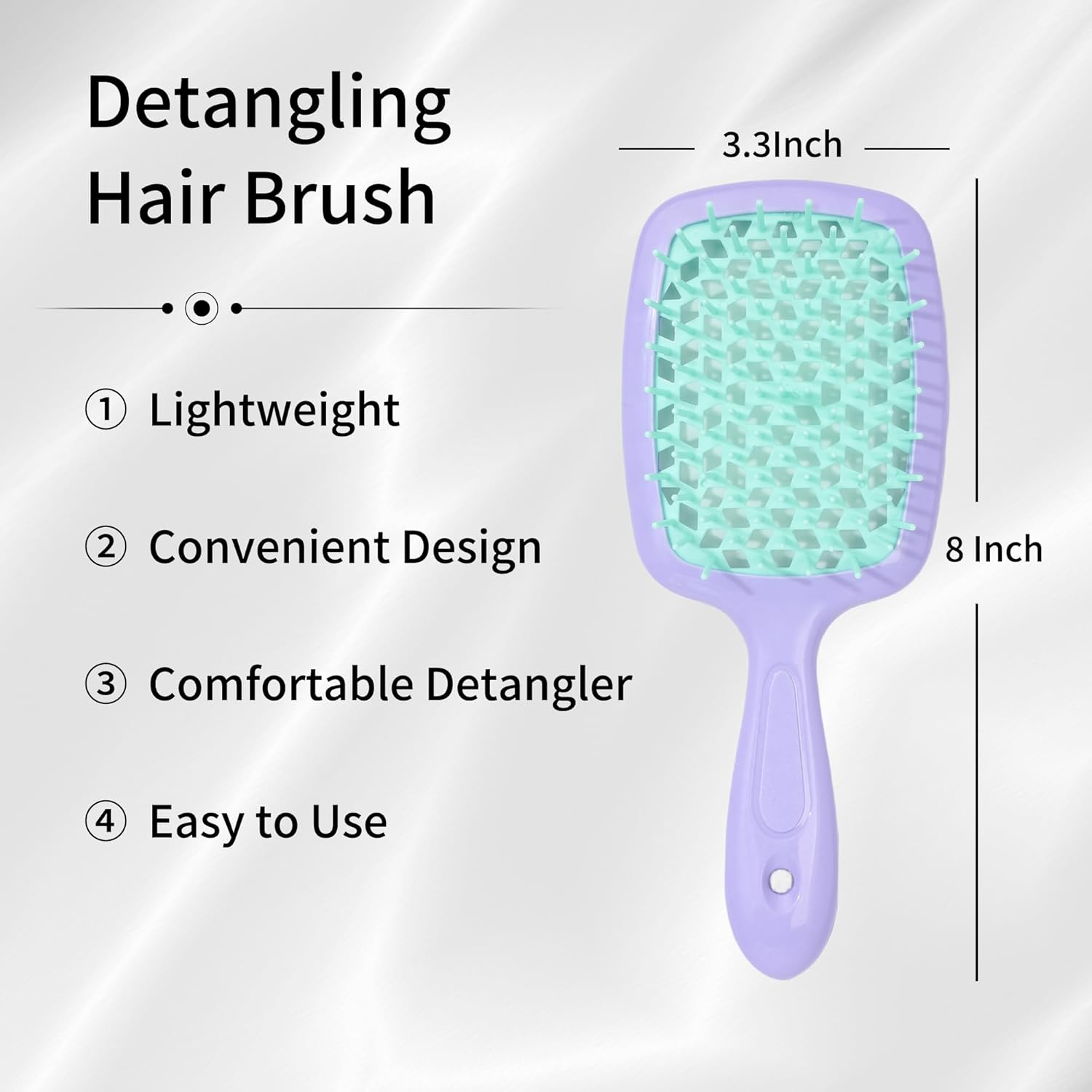 Detangling Hair Brush Wet & Dry Vented Detangling Hair Brush Vented Wet Hair Brush for Women Glides through Tangles Heating Brush for Wet, Thick, Curly, Straight Hair image number 3