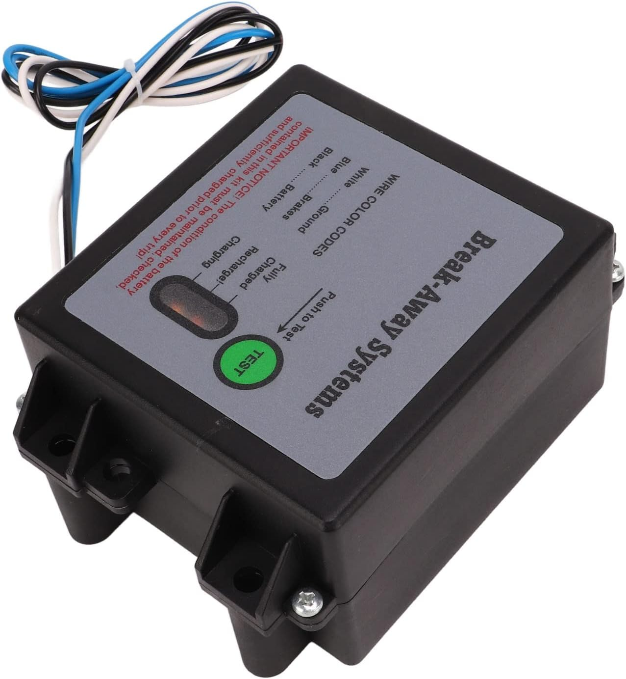 12V LED Test Break Away System Premium Trailer Brakes Breakaway Kit for RV Owners image number 6