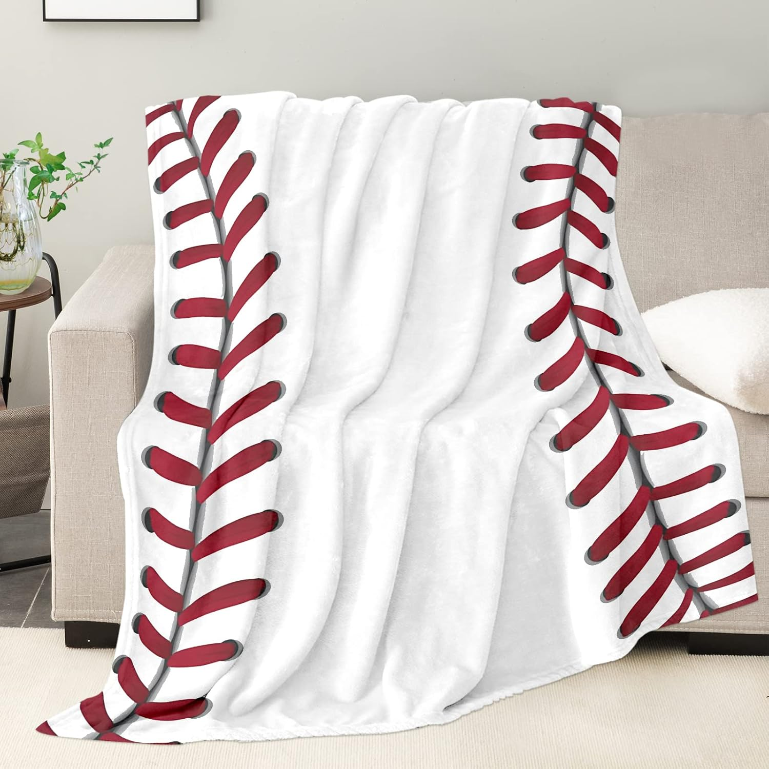 Baseball Blanket for Boys Adults, Baseball Gifts for Boys Baseballs Lovers, Kids Toddlers Teens Sport Baseballs Throw Blanket - 60X80 Inch image number 2