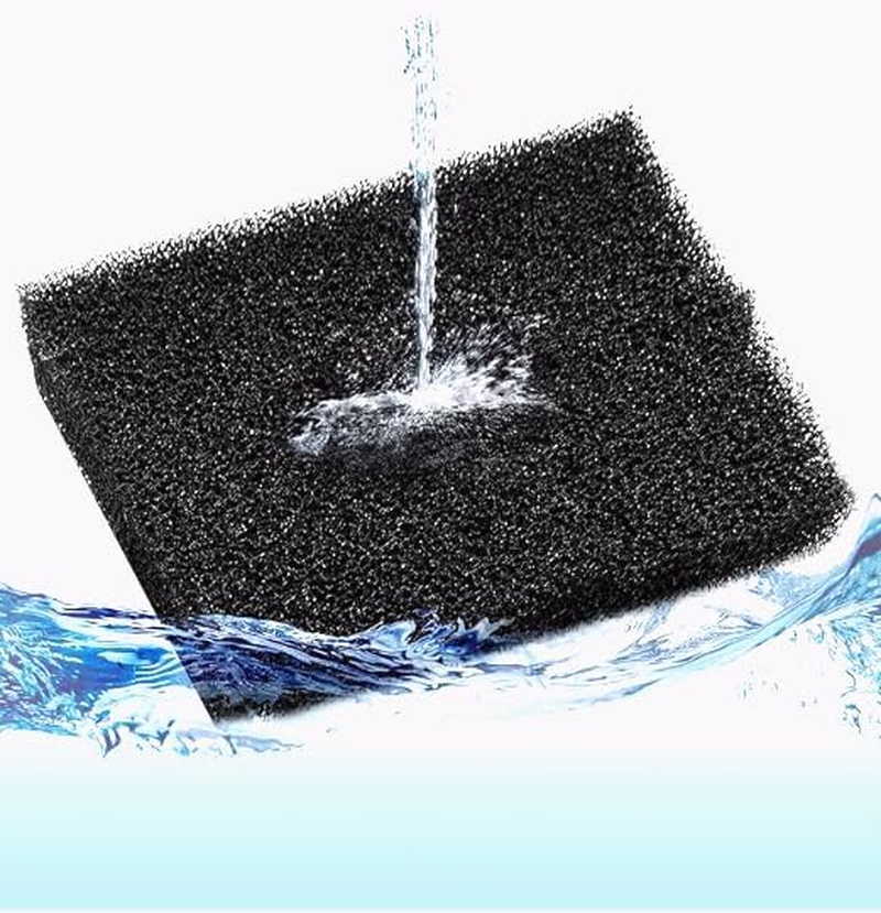 Black Bio Sponge Filter Media Pad for Aquarium Fish Tanks - Durable, High-Efficiency Water Purification with Extra Large Pores, Customizable Size 20X30X2Cm image number 4