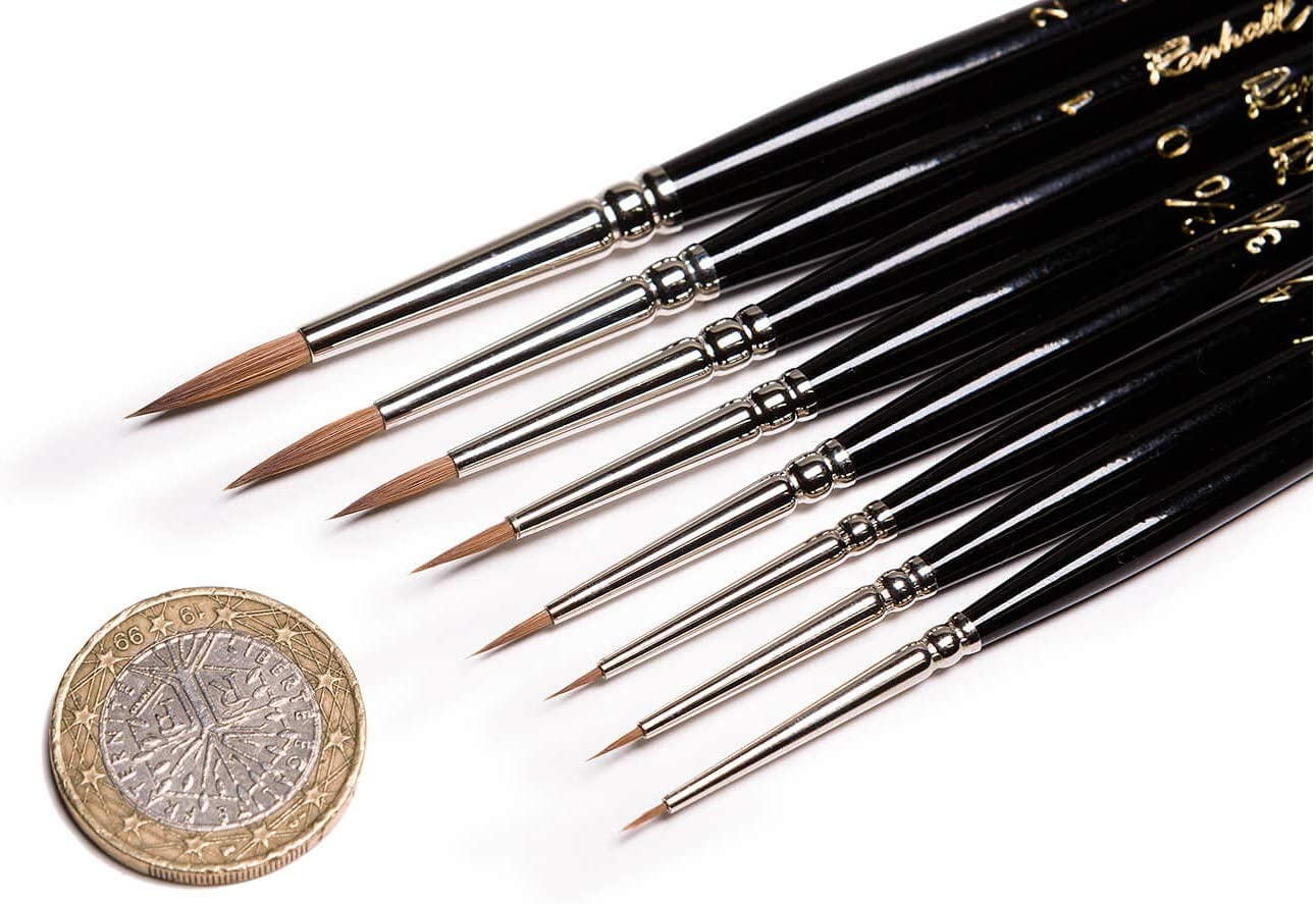 Raphael Watercolour Kolinsky Sable round Brush, # 0 Size image number 2