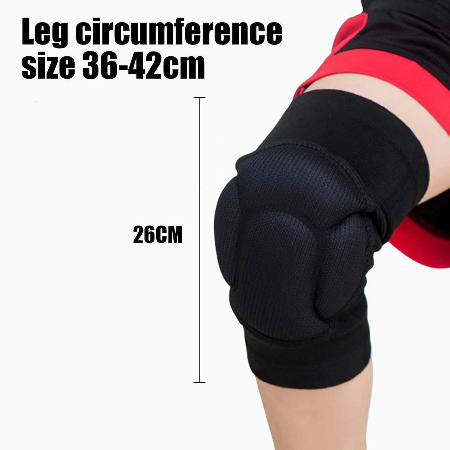 Protective Knee Pads - Thick Sponge Anti-Slip Knee Support with Collision Avoidance, Wellness Knee Brace for Men & Women (Medium)