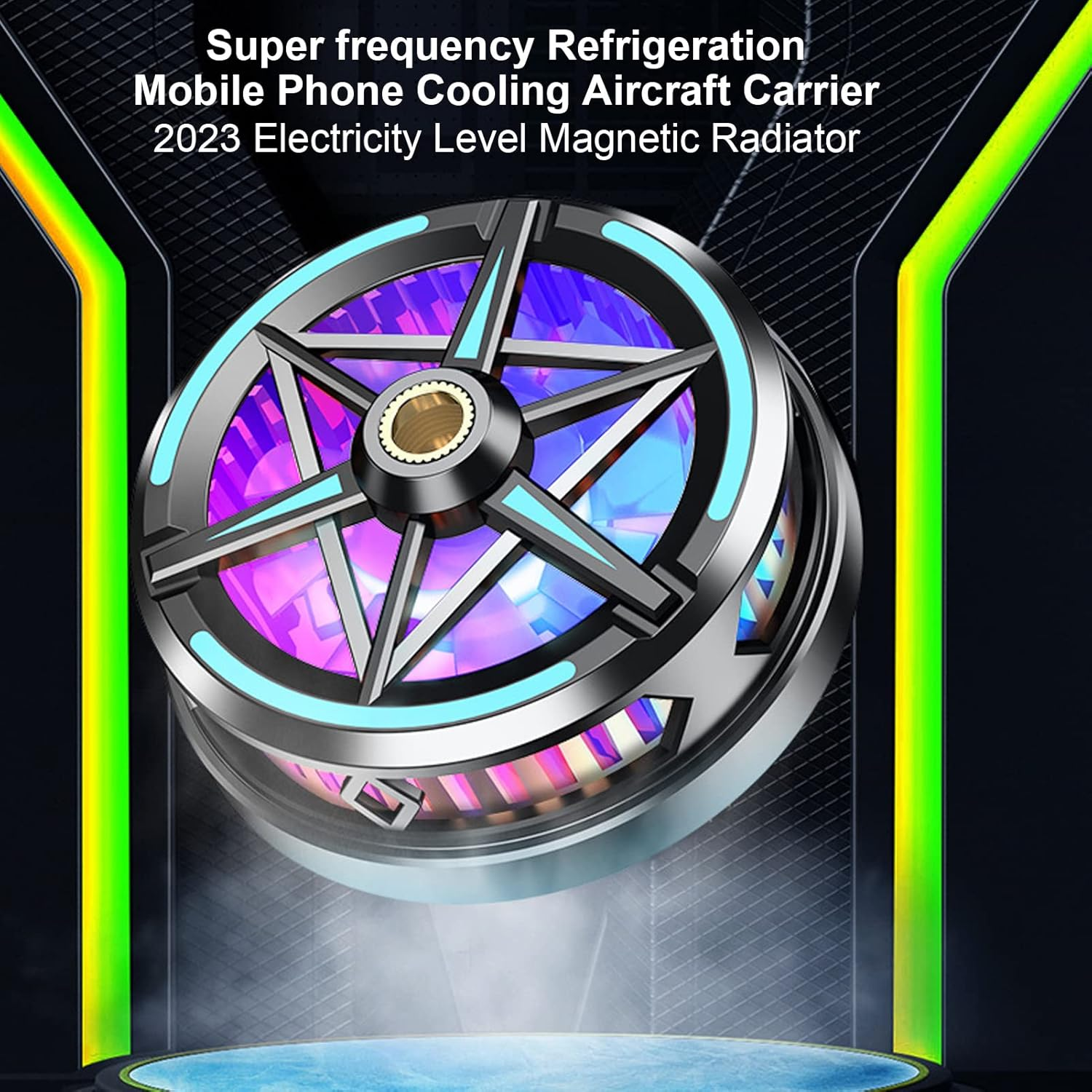 Phone Cooler, Cellphone Radiator Phone Cooling Fan Intelligent Temperature Control Lightweight Portable Universal Phone Radiator for Gaming Live Streaming image number 2