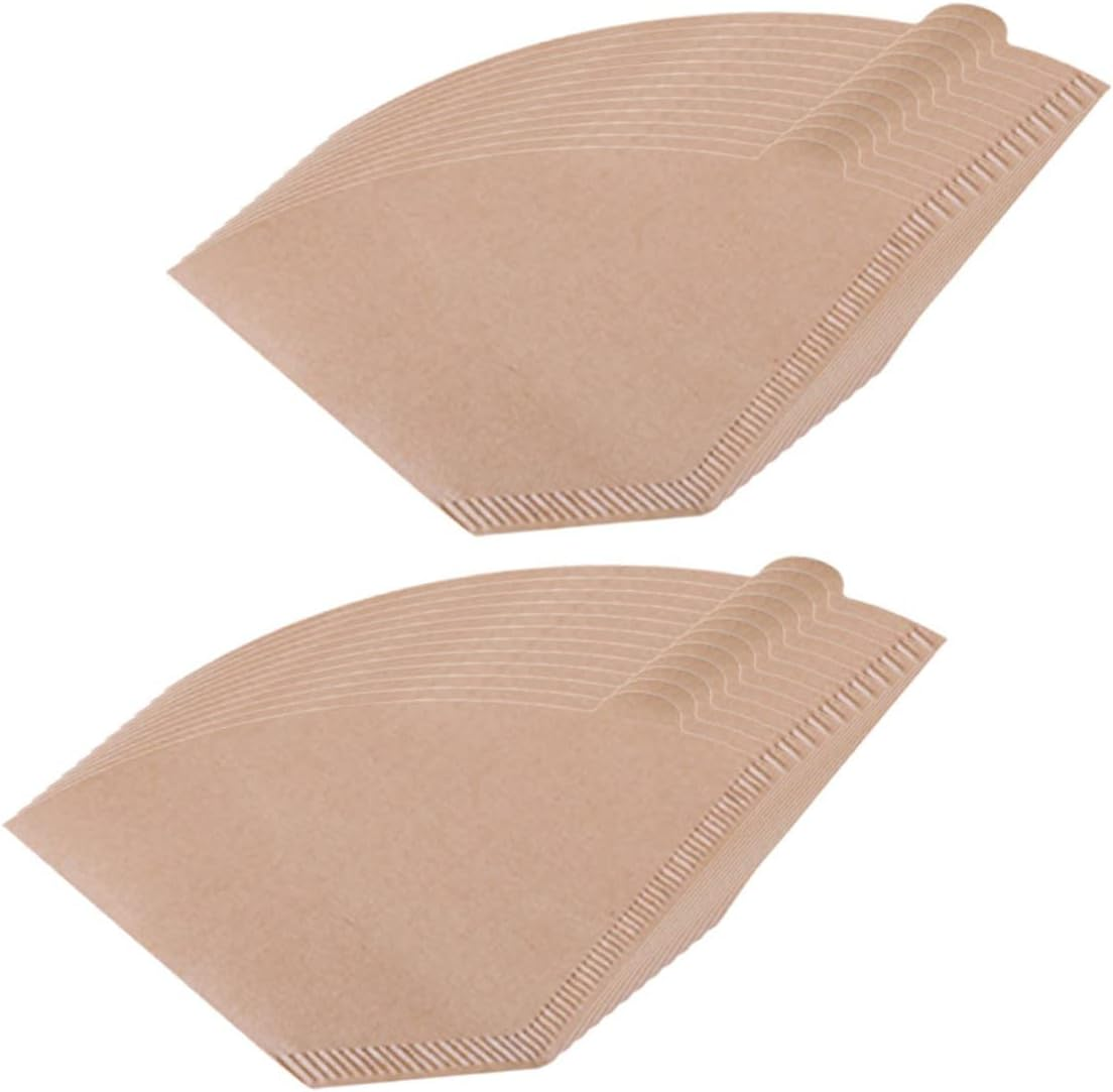 LIFKICH 100Pcs Unbleached Disposable Coffee Filter Cones Fine Filtration Paper for Espresso and Dripper Brewers Portable for Coffee Lovers and Tea Enthusiasts image number 1