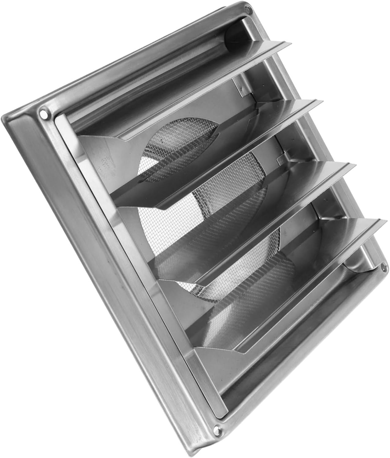 Yardenfun Stainless Steel 304 Exhaust Vent Cover Set Sturdy Wall Ventilation Grille Hood for Exterior Use Square Duct Cover for Air Ventilation image number 2