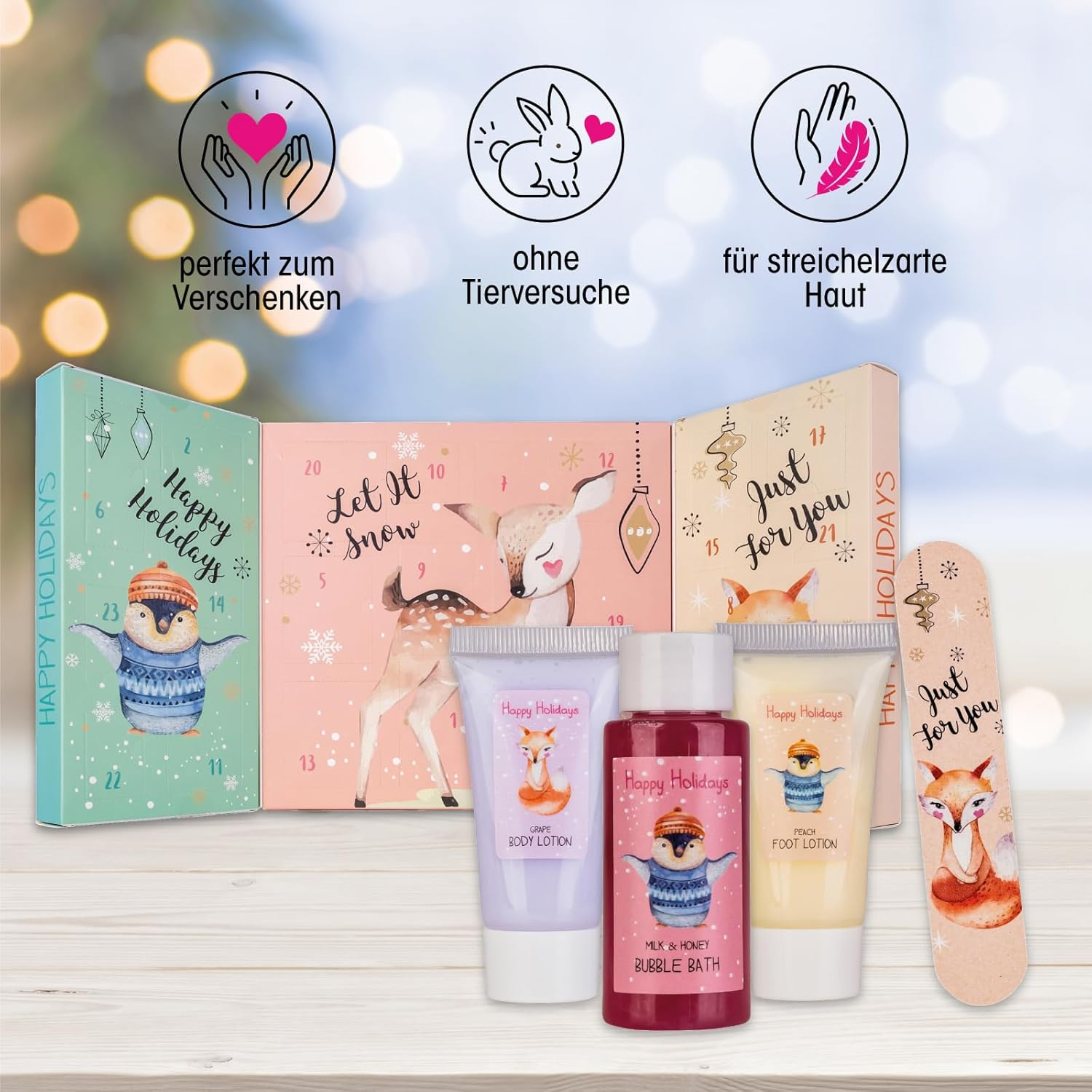 Accentra Care Advent Calendar 2024 for Girls with 24 Care Products - Beauty Advent Calendar with Body Lotion, Bath Bombs, Shower Gel, Shampoo, Lip Balm, Hand Cream and Much More - Christmas Calendar image number 1