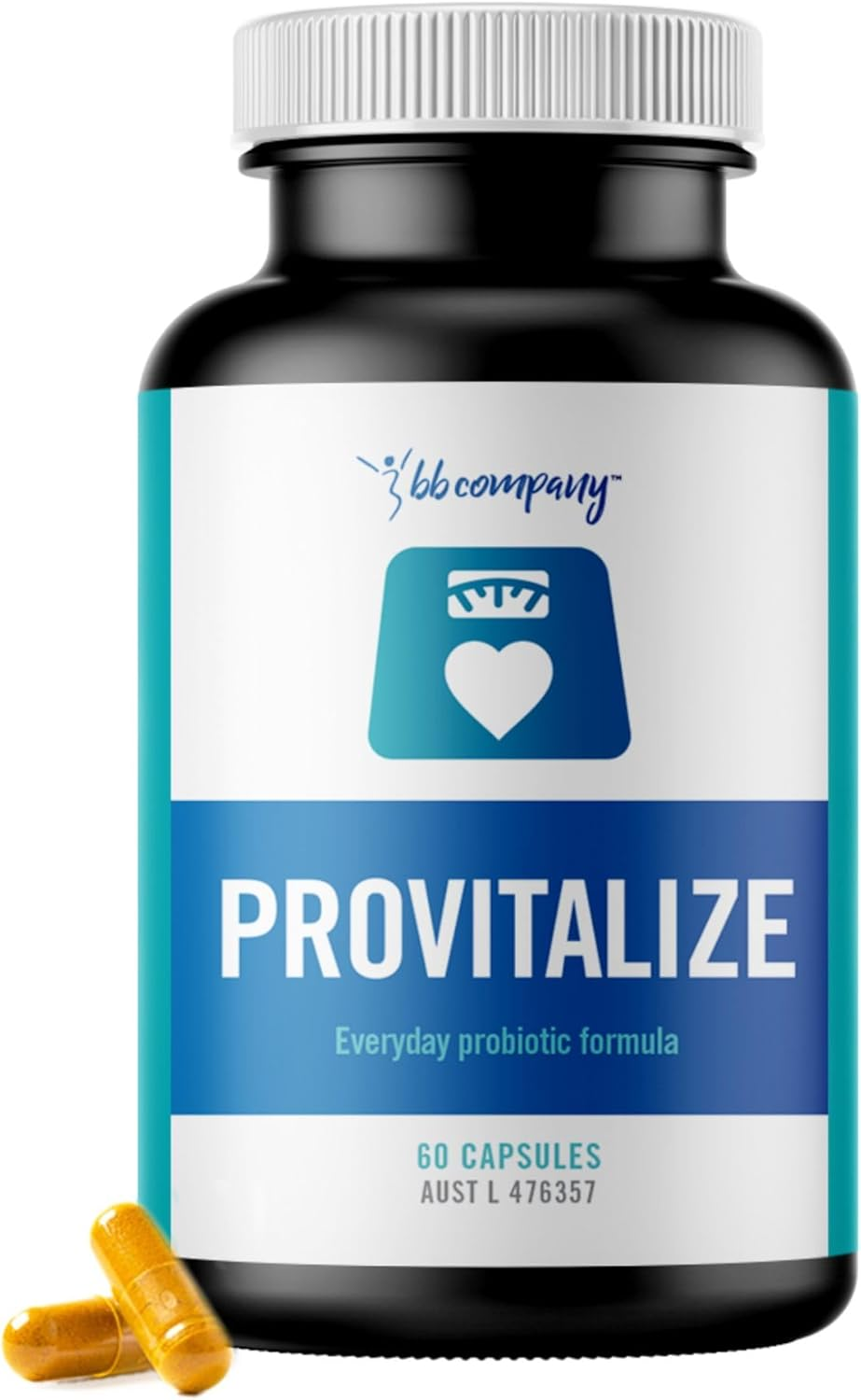 BB Company Provitalize | Probiotics for Women, Menopause | Joint Support, Sexy Midsection Curves, Gut Health, Bloat | Turmeric Curcumin Moringa | 60 Ct