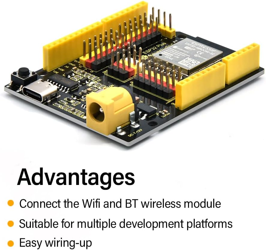 KEYESTUDIO ESP32 plus Development Board with USB Cable, Support Wifi and Bluetooth, Compatible with Arduino image number 4