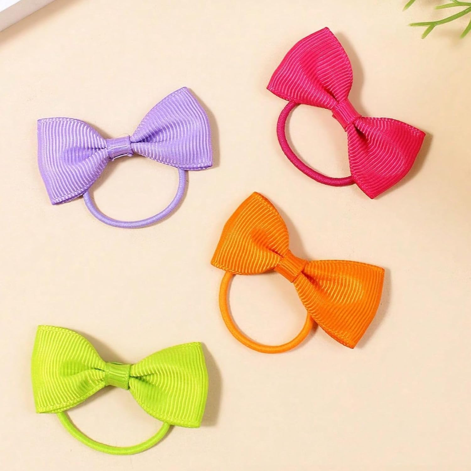 JOVALA 40 PCS Baby Hair Ties with Bows,2.2 Inch Elastic Loop Ponytail Holders Small Hair Ties for Baby Infants Toddlers Girls Kids Hair Accessories image number 6