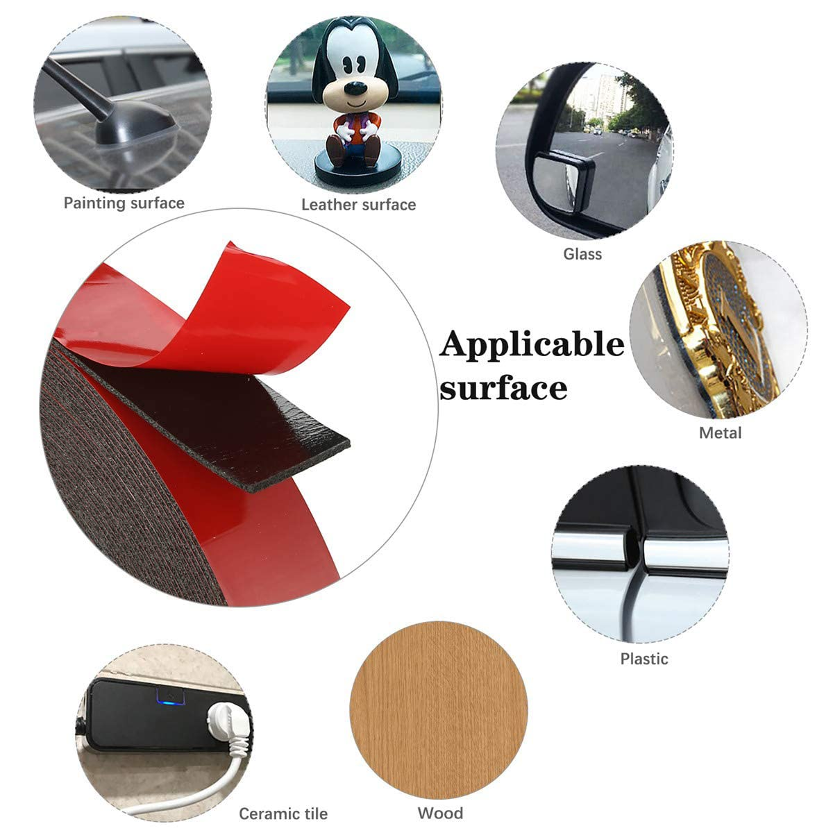 AIMALL Double Sided PE Foam Tape Waterproof Adhesive Mounting Tape &ndash; Strong and Durable for Car Trim, Body Plates, Mirrors, Boats &ndash; 14Mm/24Mm Width, 5 Meter Length image number 4