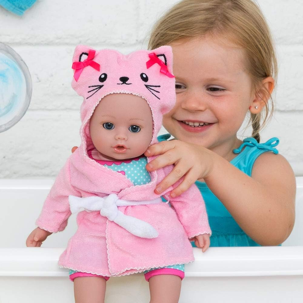 Adora Bath Time Babies Collection, 13" Baby Doll and Clothes Set, Made with Fresh Powder Scent and Exclusive Quickdri Vinyl Body, Birthday Ages 1+ - Kitty image number 6