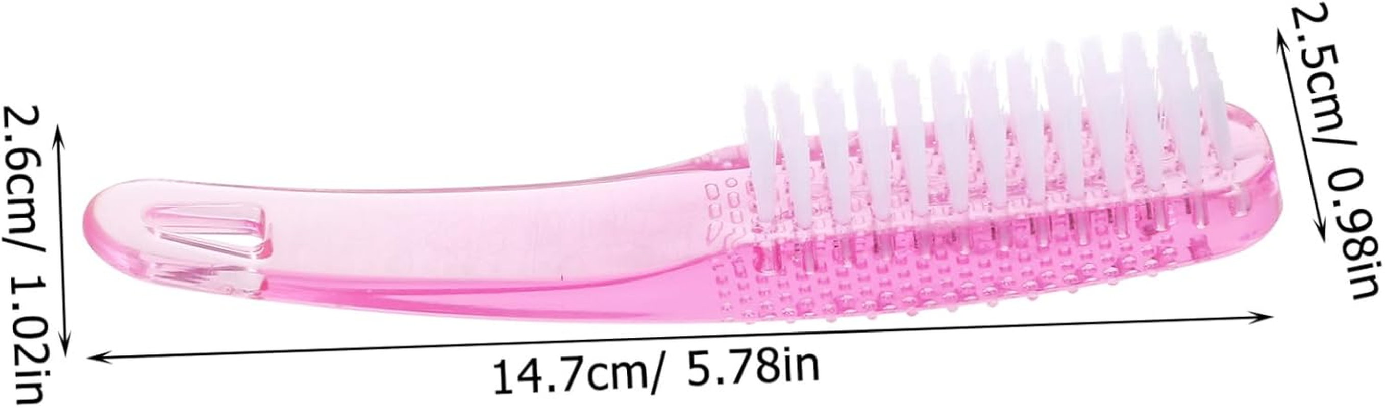 2Pcs Handle Grip Nail Brush for Manicure Nail Dust Cleaning with Dense Skin Friendly Bristles Accessory image number 2