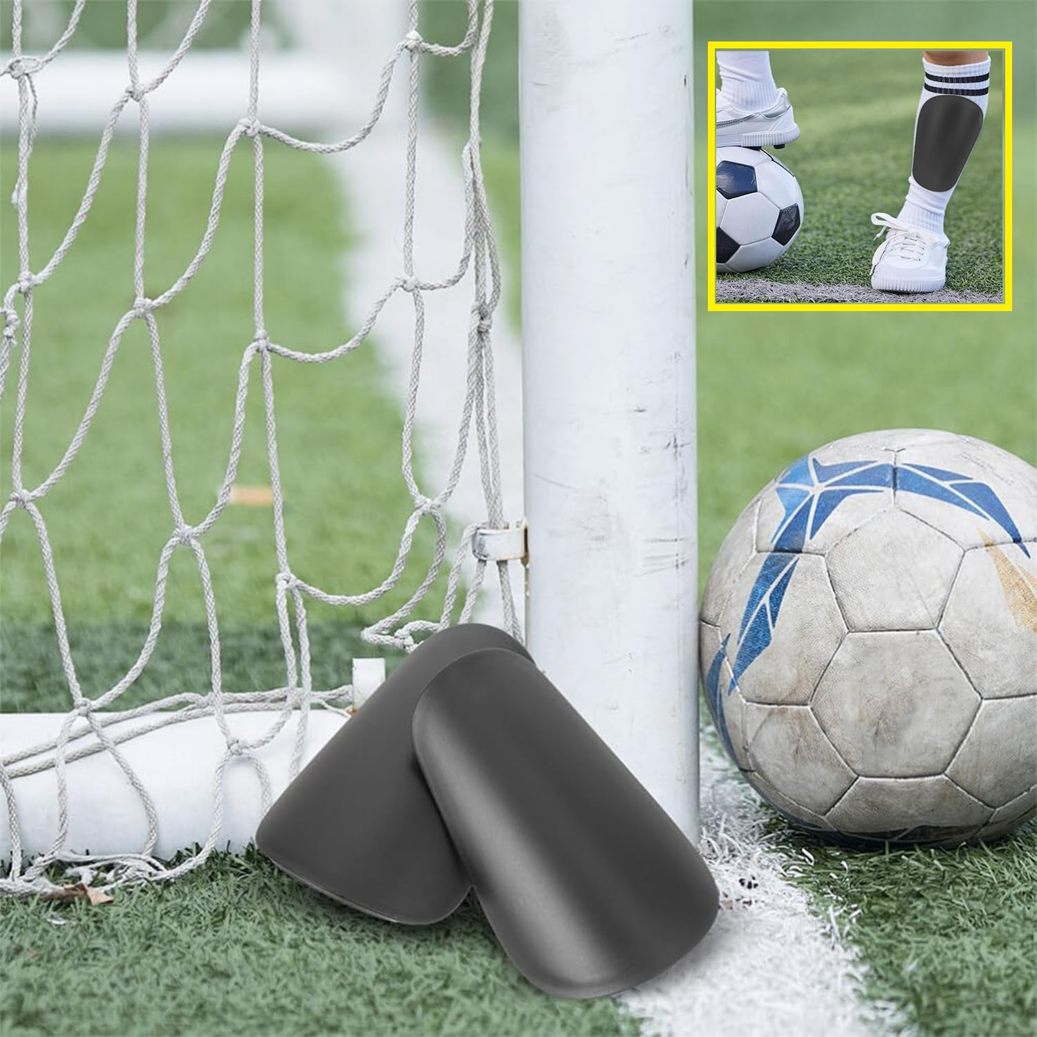 Taicols Mini Football Shin Guards, 2 Pair Mini Shin Guards Protective Equipment Shin Guards, Mini Soccer Shin Guard Mini Soccer Miniature Shin Guards Mini Shin Guards Shin Pads Football Shin Pads image number 3