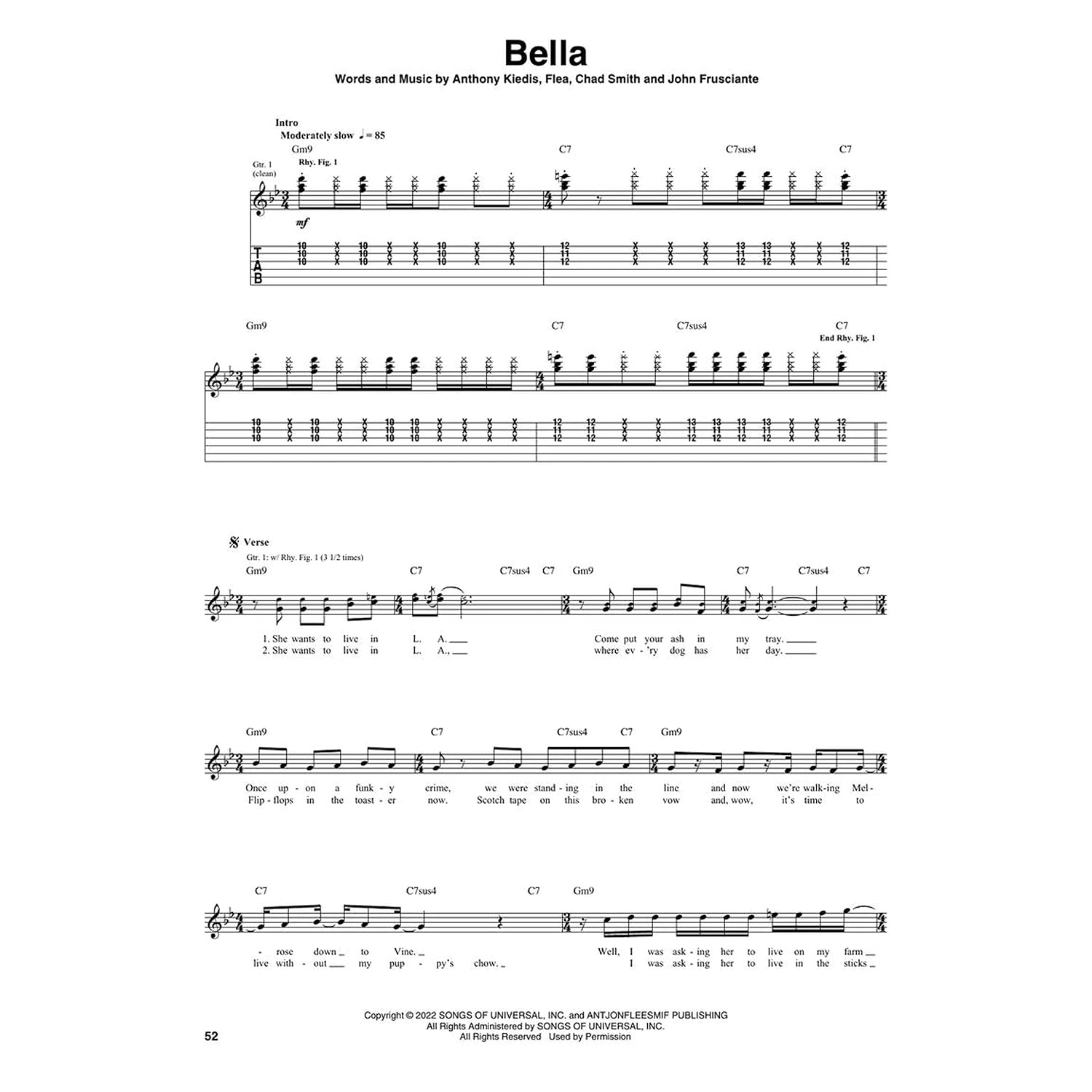 Red Hot Chili Peppers - Return of the Dream Canteen: Guitar Recorded Versions Songbook with Notes and Tab and Lyrics image number 5