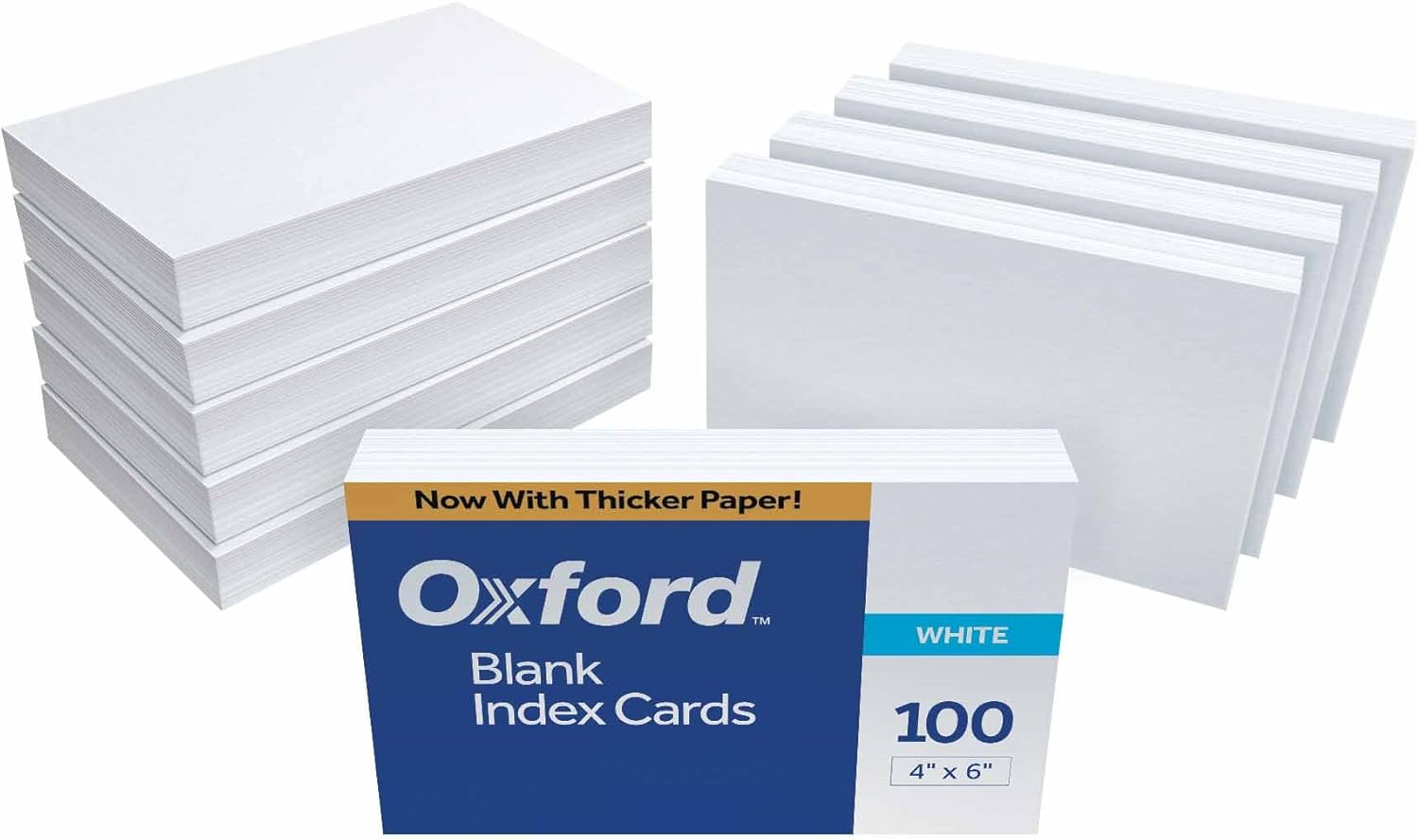 Oxford Blank Index Cards, 4 X 6 Inches, White, 10 Packs of 100 (40) image number 1