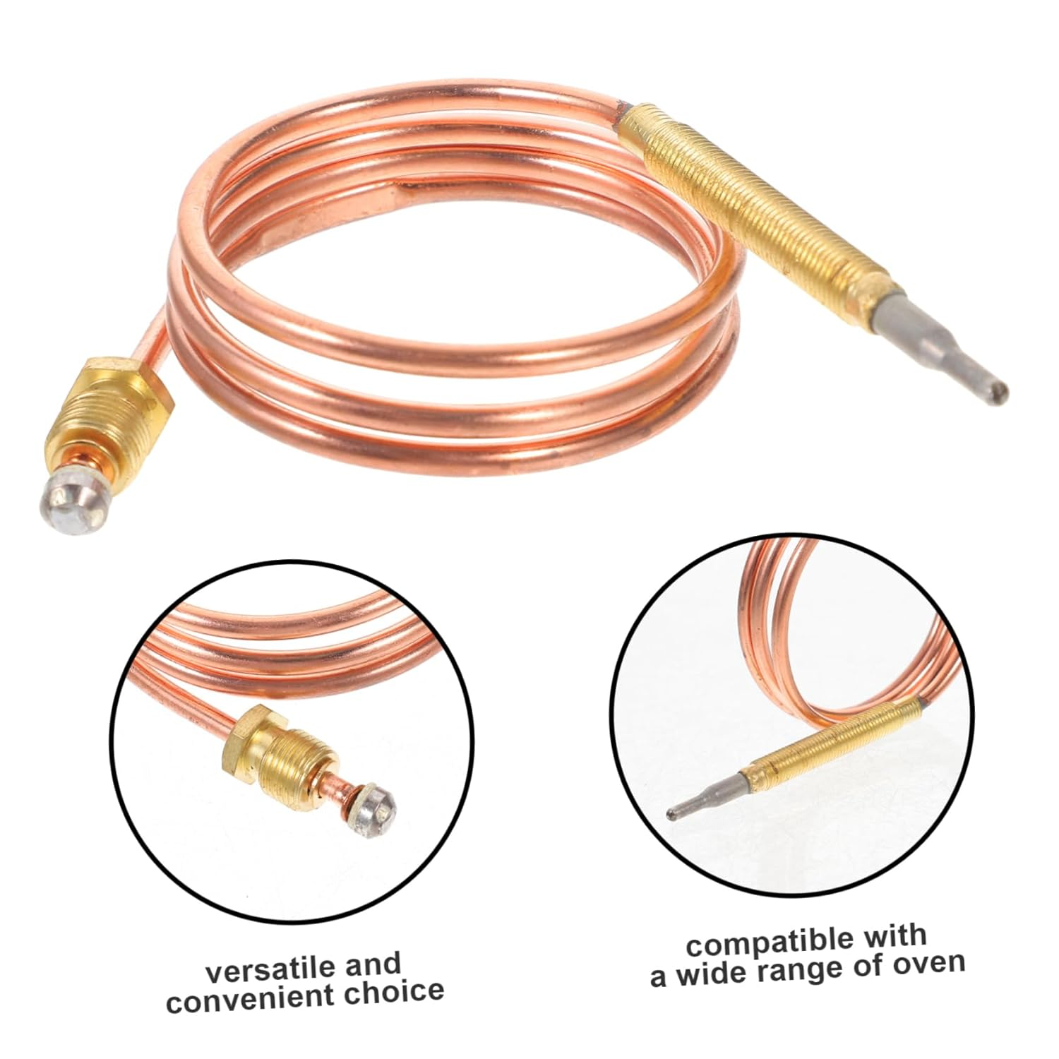 Thermocouple for BBQ Grill and Gas Fireplace Replacement 600Mm Probe Sensor for Oven and Stove Temperature Measurement Universal High-Precision Thermocouple image number 5