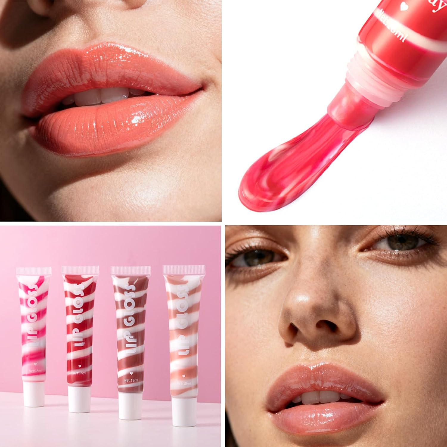 Hydra Moisturizing Lip Gloss-Lightweight Gloss，Long Lasting Non-Sticky， Colored Moisturizing Hydrating, Lip Makeup 18Ml # 01 -  02 image number 7