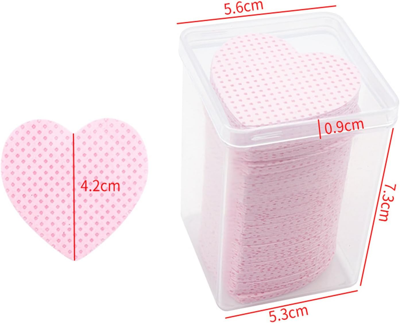 Lint Free Nail Wipes, 200 PCS Non-Woven Fabric Nail Cleaning Pads Pink Lash Extensions Glue Cleaning Wipes Nail Salon Supplies (200 PCS) (Blue) image number 1