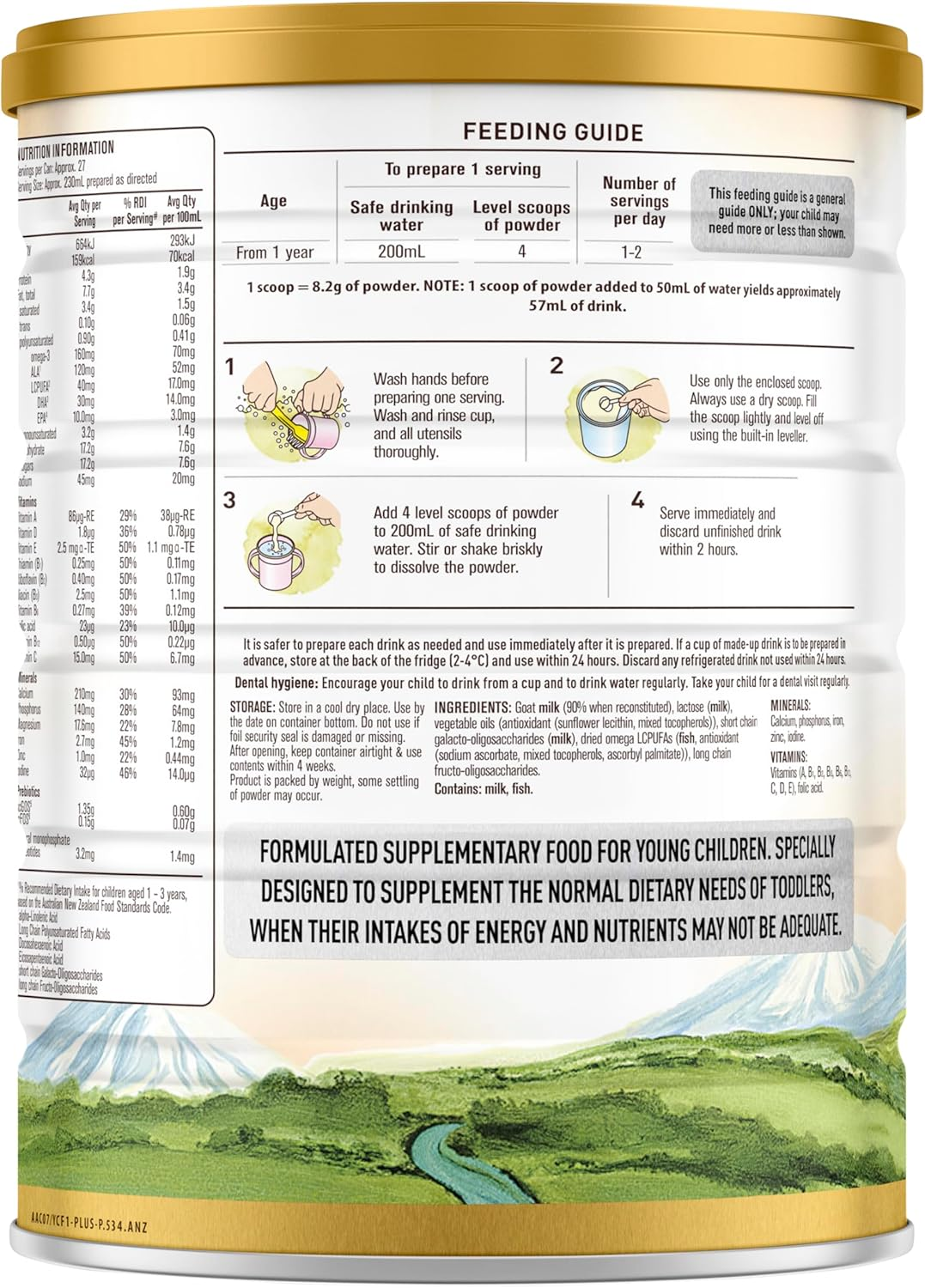Karicare Goat Milk 3 Toddler Milk Drink for 12+ Months 900G image number 1