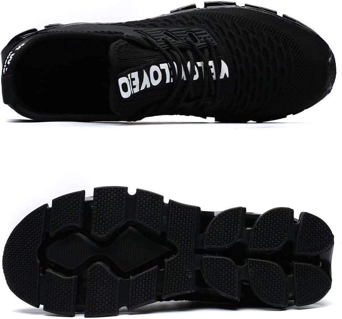 Vooncosir Men'S Fashion Sneakers Breathable Mesh Running Shoes Blade Non Slip Soft Sole Casual Athletic Walking Shoes