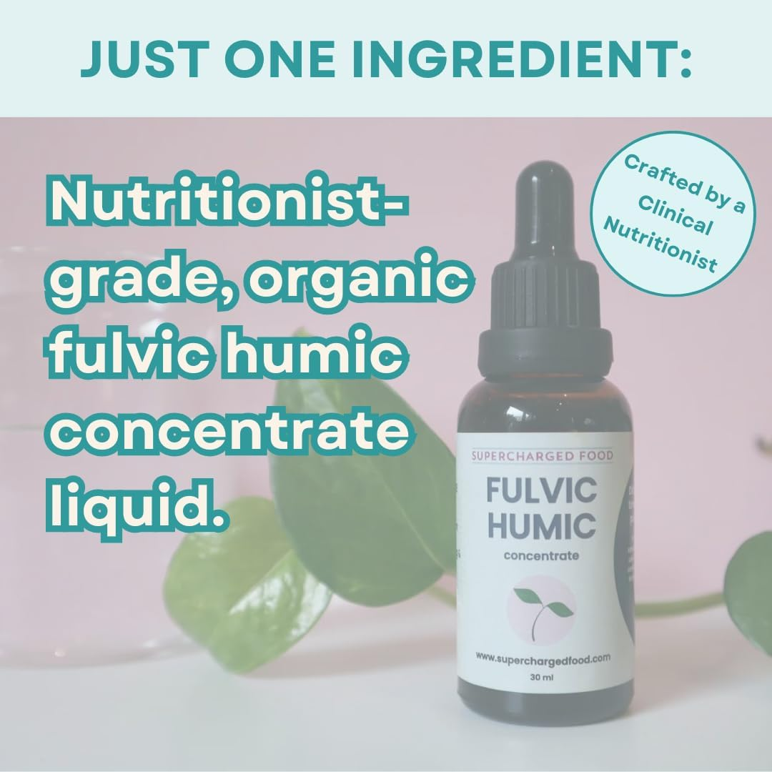 Fulvic Humic Concentrate | Natural Liquid Support for Inner Balance | by Lee Holmes' Supercharged Food | Trusted since 2012 (30Ml) image number 3