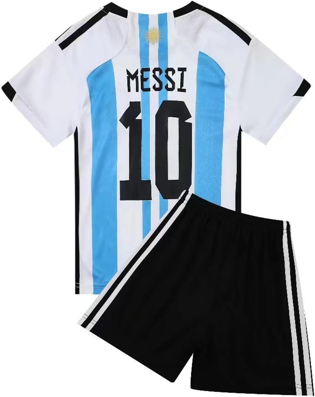 Soccer Jersey Kids,Soccer Jersey for Youth, Football Sportswear Uniforms Suit with Socks, Fans Gift T-Shirt，Messi Club Unisex Jersey (Big & Tall, Pink, 11-13 Years) image number 2