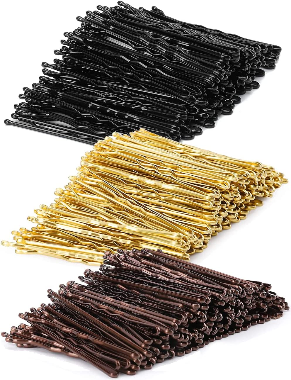 150 Pieces Bobby Pins, 3 Colors Hair Pins Kit, U Shaped Hair Clips with Case, Reusable Non-Slip Hair Pins, Premium Wave Hairpins, Bun Pins Hairpins for Women, Hair Clips Accessories for All Hair Types image number 3