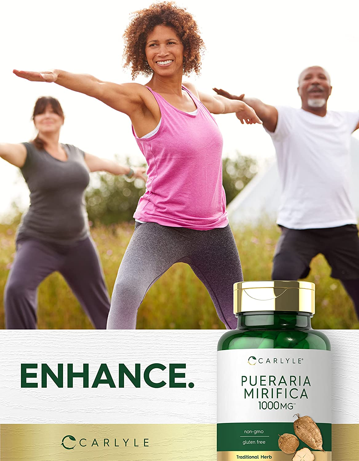 Pueraria Mirifica Capsules | 1000Mg | 120 Capsules | Non-Gmo & Gluten Free | by Carlyle