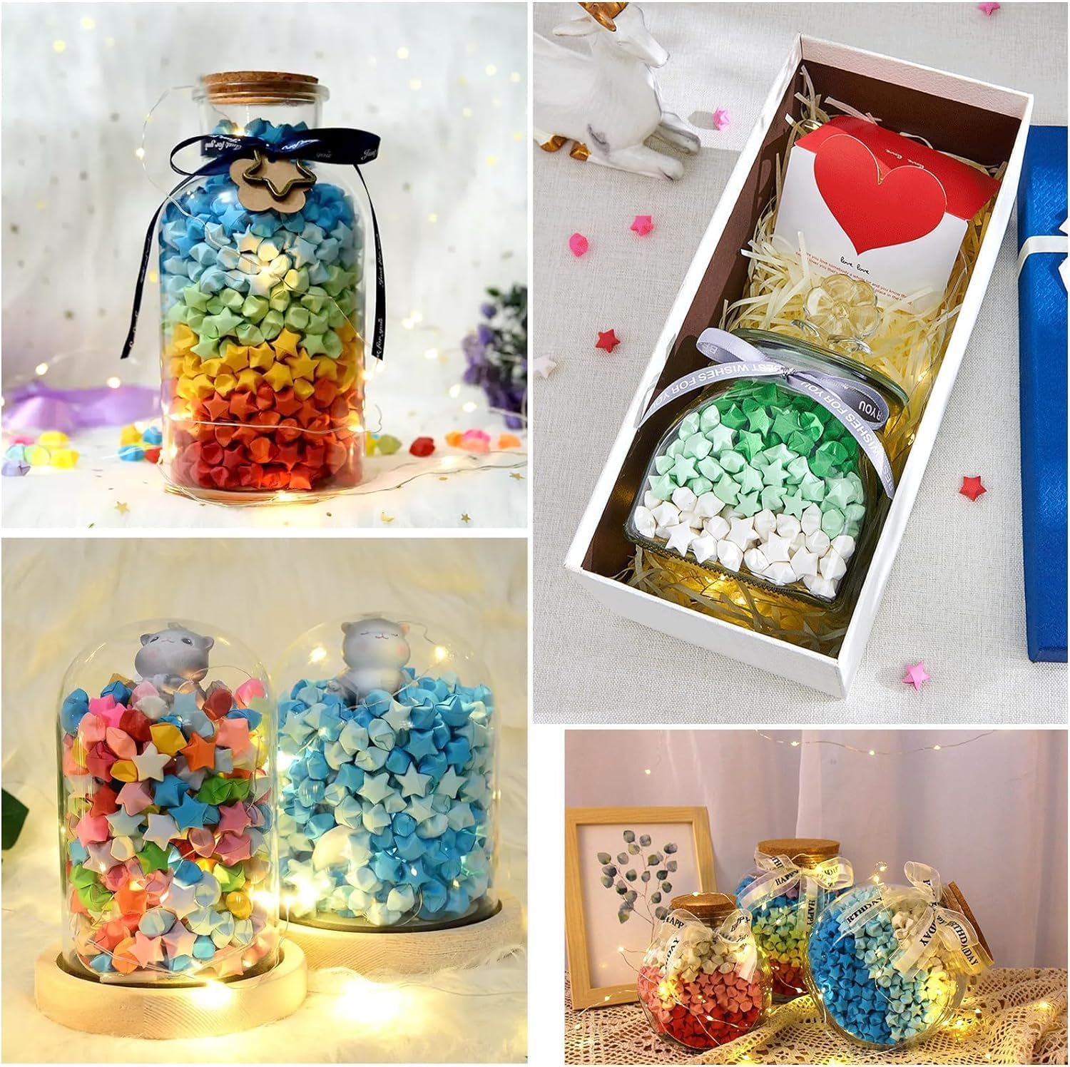 Origami Stars Papers, Star Paper, WADY 1350 Sheets Children'S Lucky Star Origami Strips, 24 * 1CM Lucky Origami Stars for Make Wishing Stars, DIY Paper Crafts (27 Color)