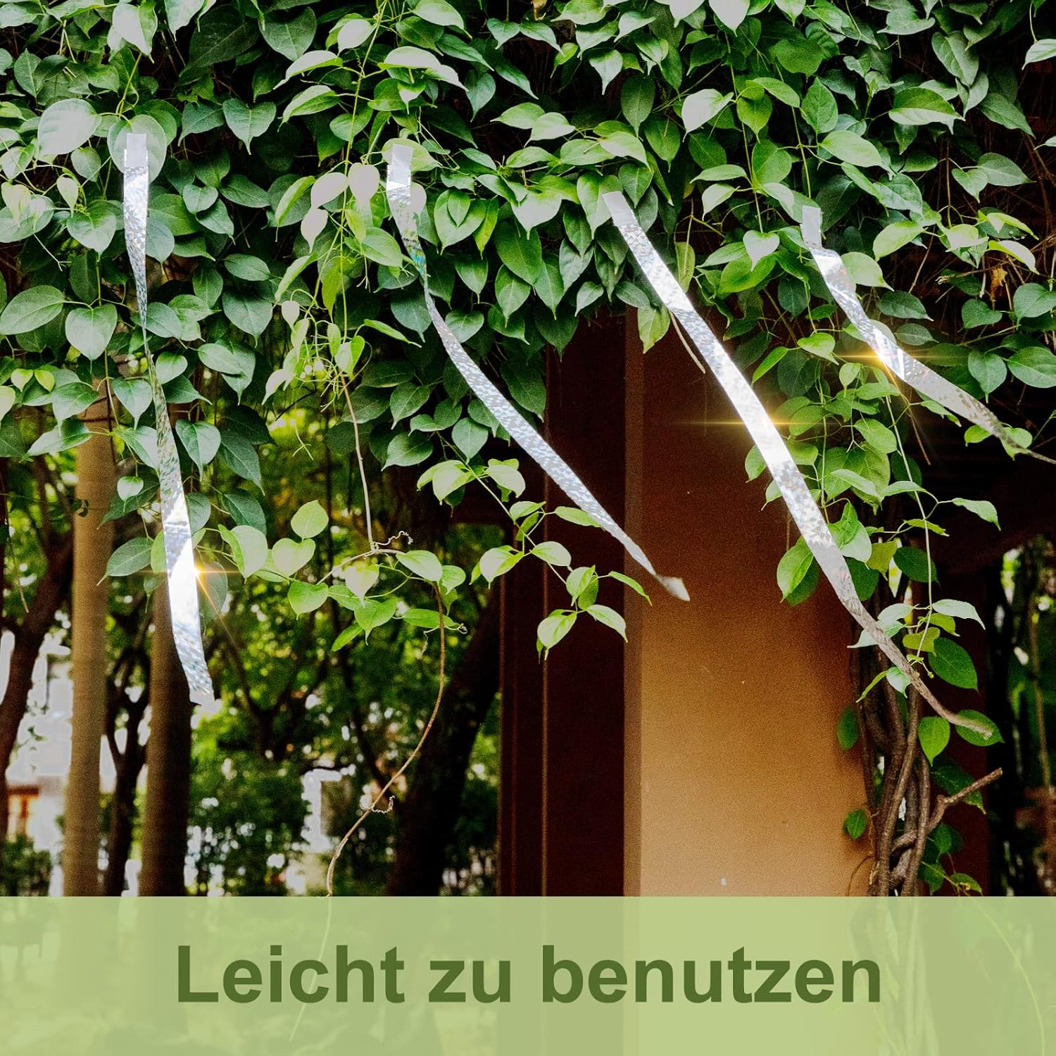 OFFO Bird Reflective Tape, 200M(660Feet) Bird Scare Tape Pigeon Deterrent Dual Sided Scare Tape 2.5Cm(1 Inch) for Garden, Farm, Orchard or Courtyard image number 5